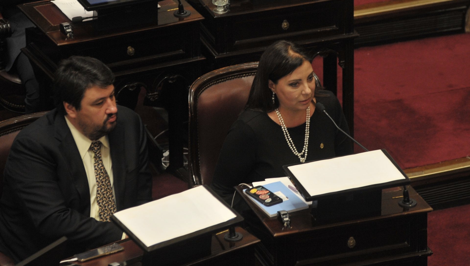 Los senadores misioneros Maurice Closs y Magdalena Solari Quintana