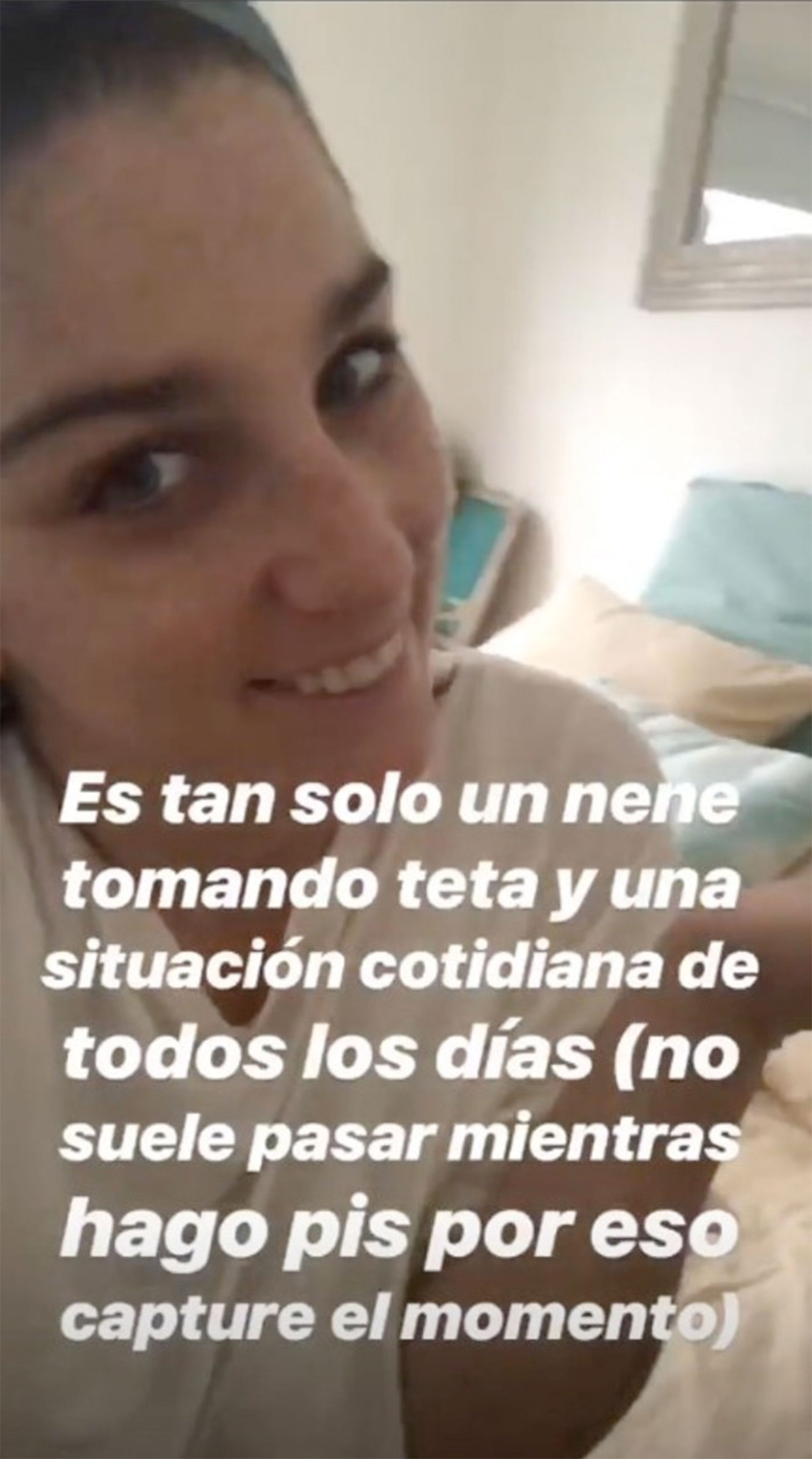 “Es tan solo un nene tomando la teta”, relató la hija de Nico Repetto y Reina Reech.