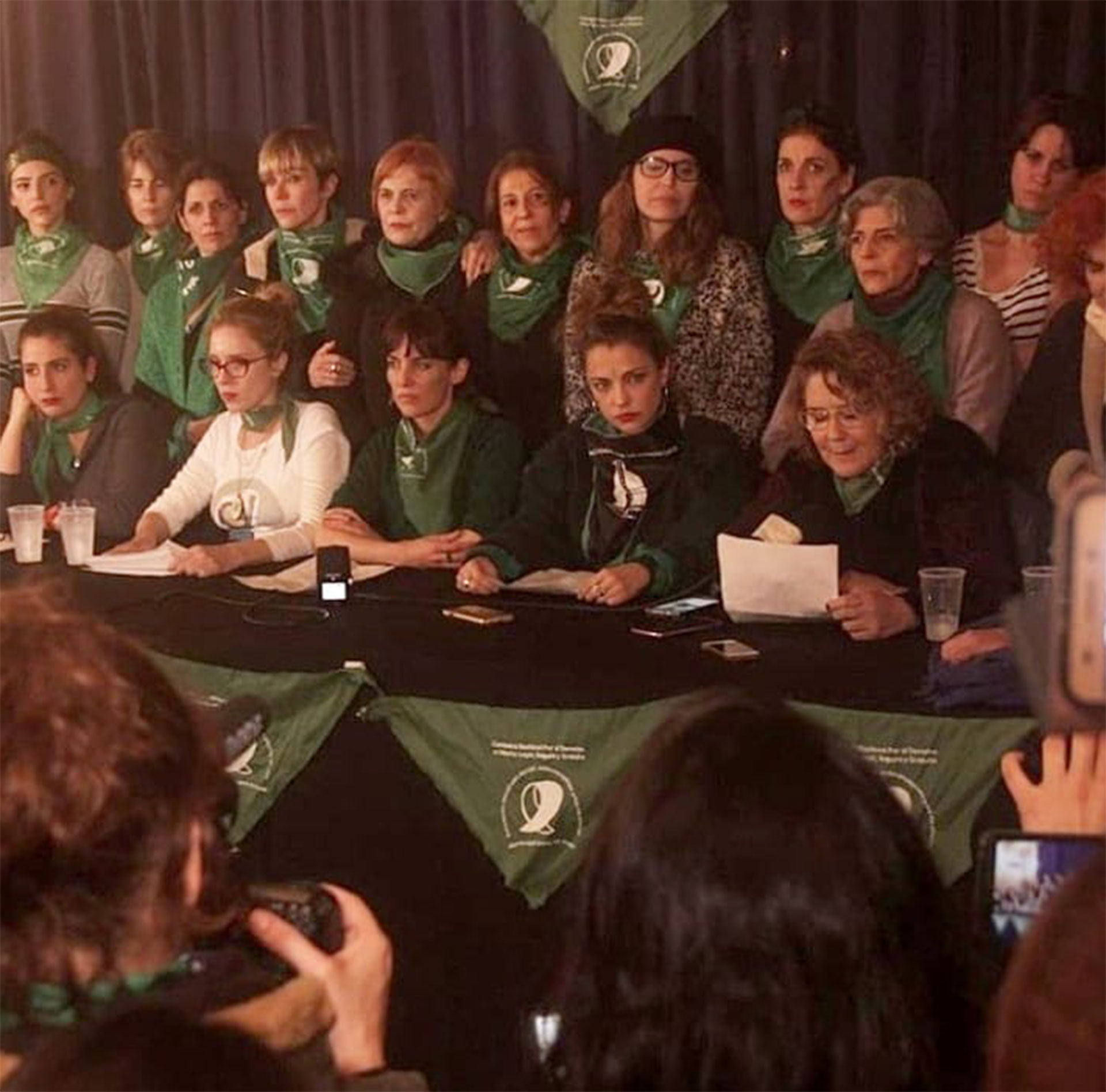 Junto al grupo “Actrices argentinas”. (Foto: Instagram)