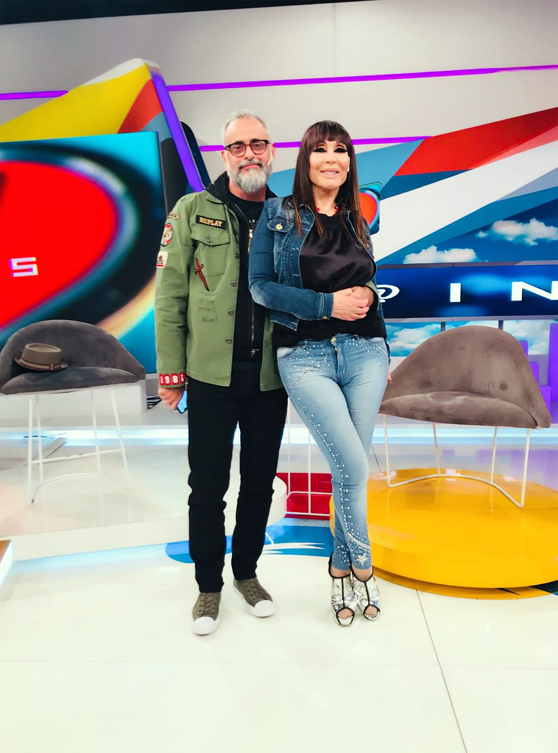 Jorge Rial y Moria Casán, en “Intrusos”