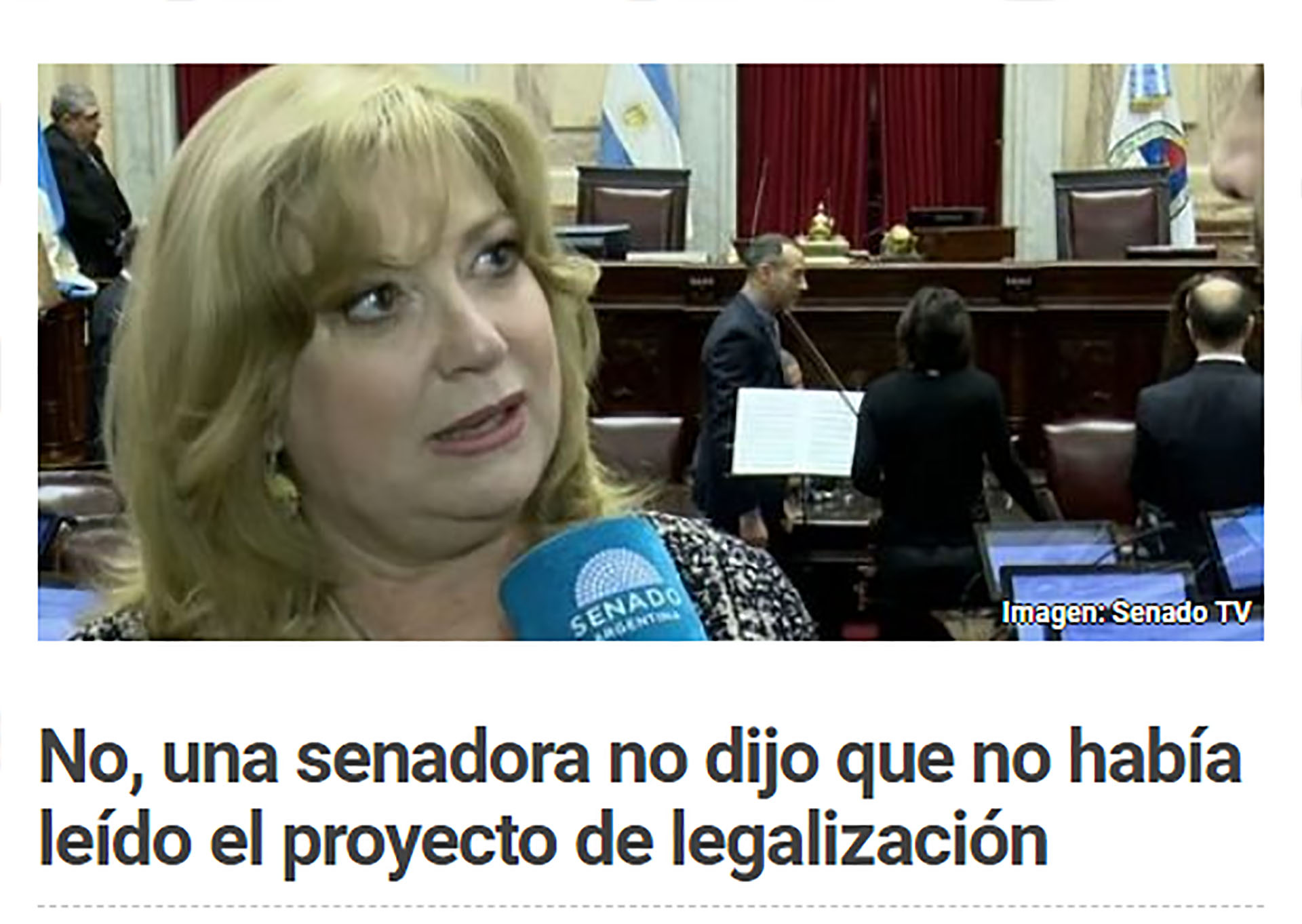 El sitio Chequeado verificó la operación contra la senadora López Valverde
