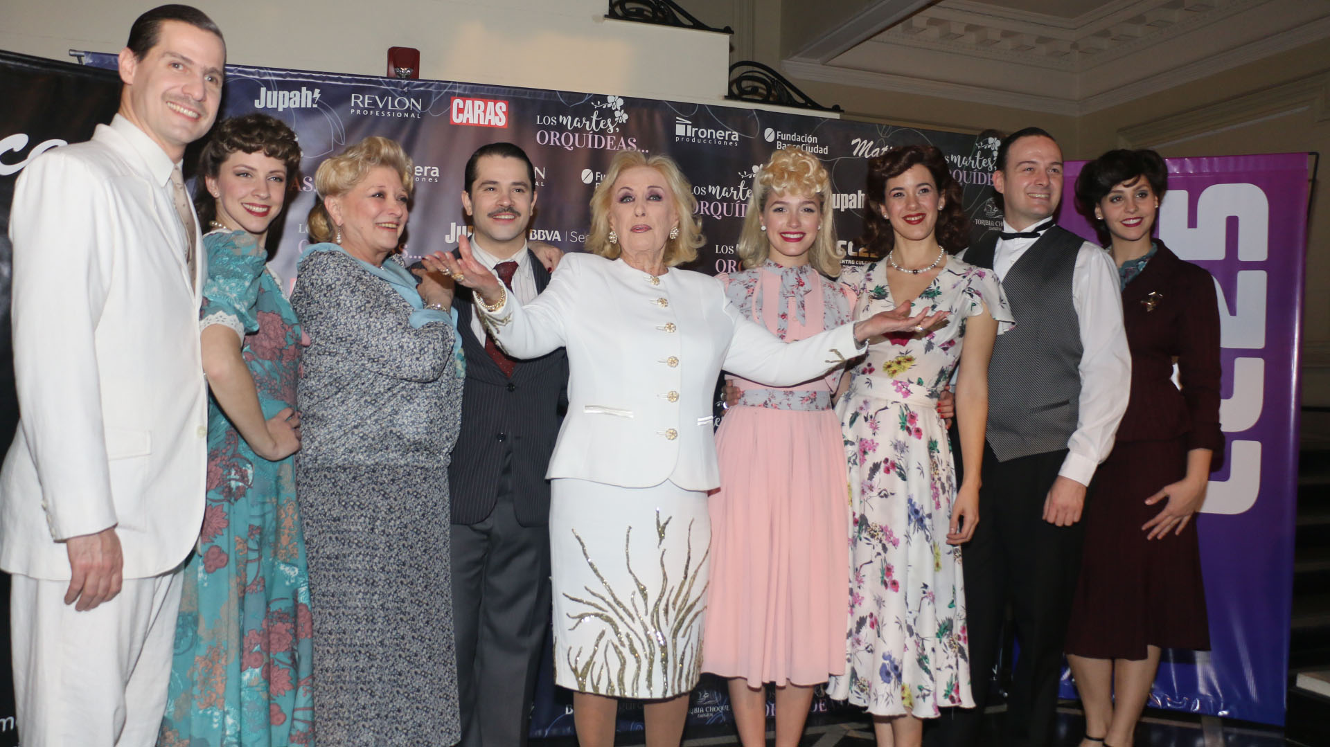 Mirtha Legrand con todo el elenco (Fotos: Verónica Guerman / Teleshow)