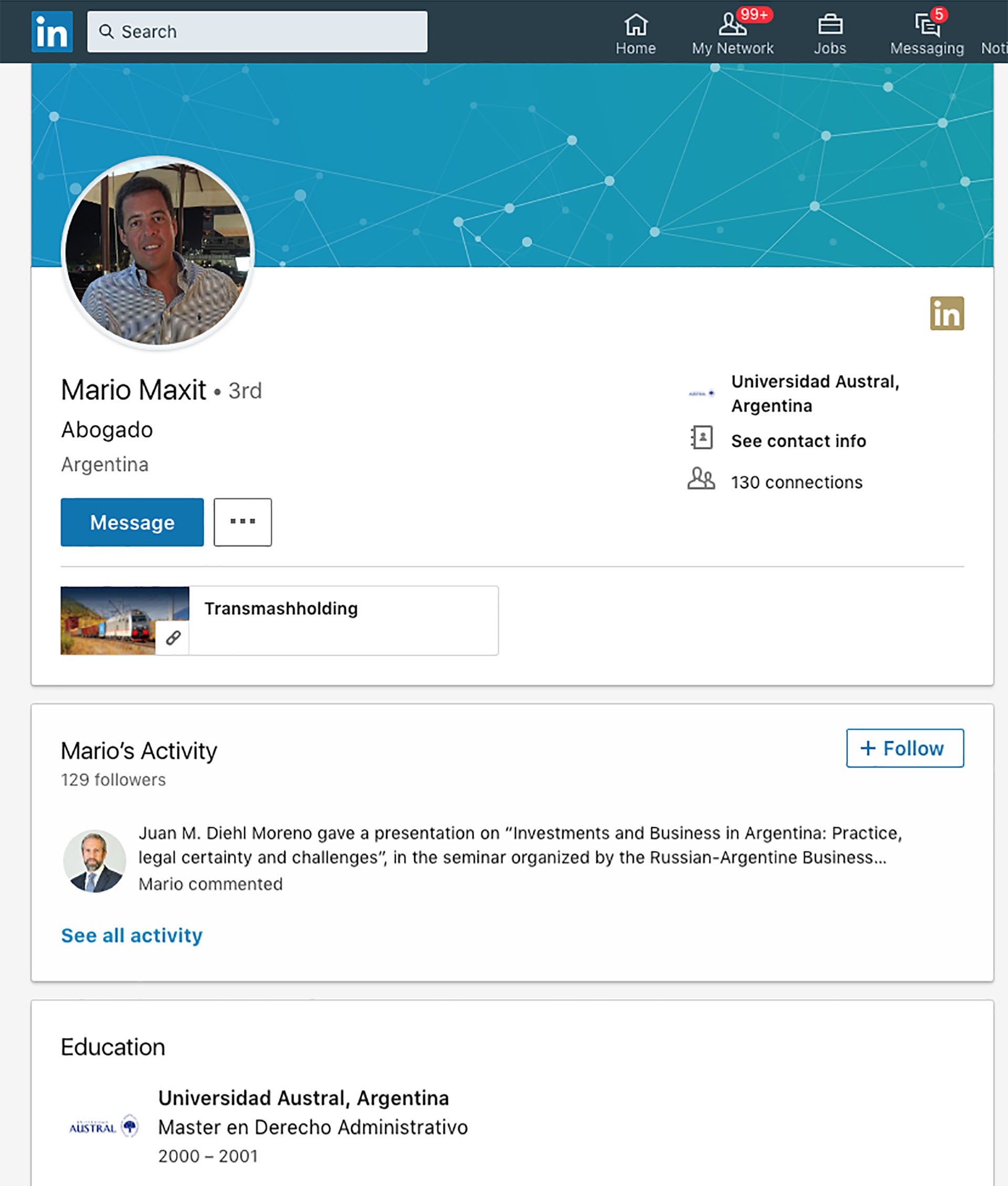 LINKEDIN de MARIO MAXIT