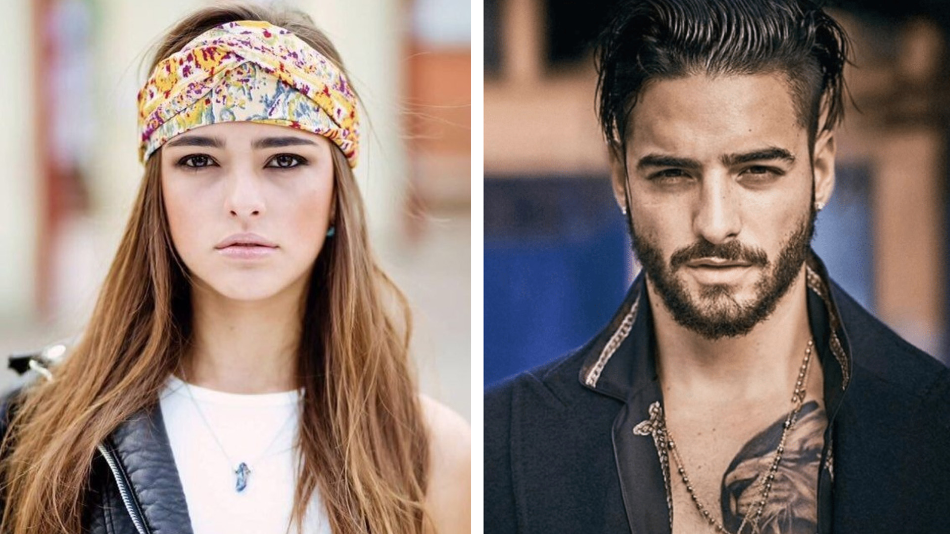 Lucy Vives y el reguetonero Maluma.
