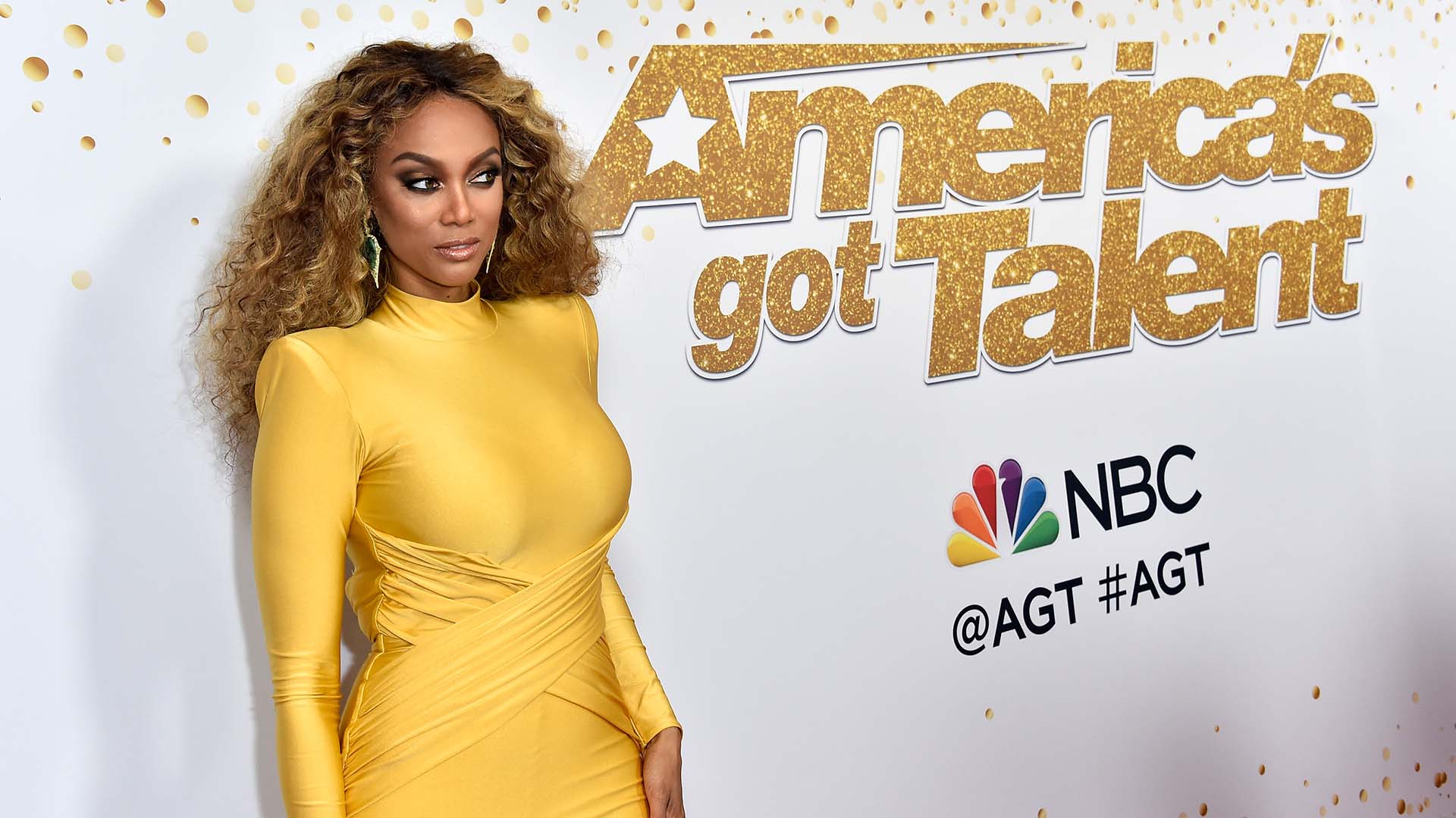 Tyra Banks, otra súper modelo que cautivó a su paso por la alfombra roja de “America’s got talent”