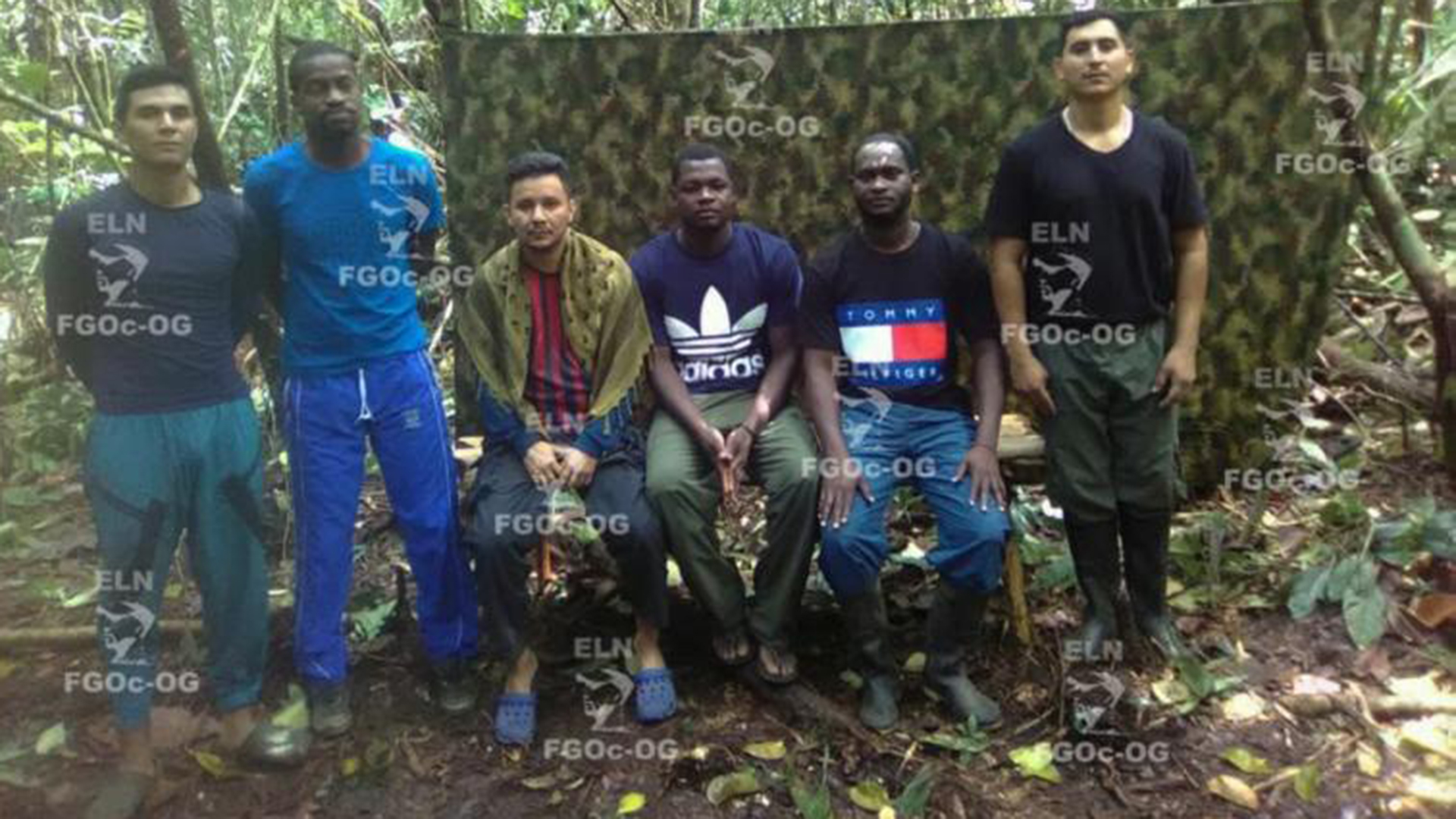 Los seis prisioneros del ELN en el Chocó