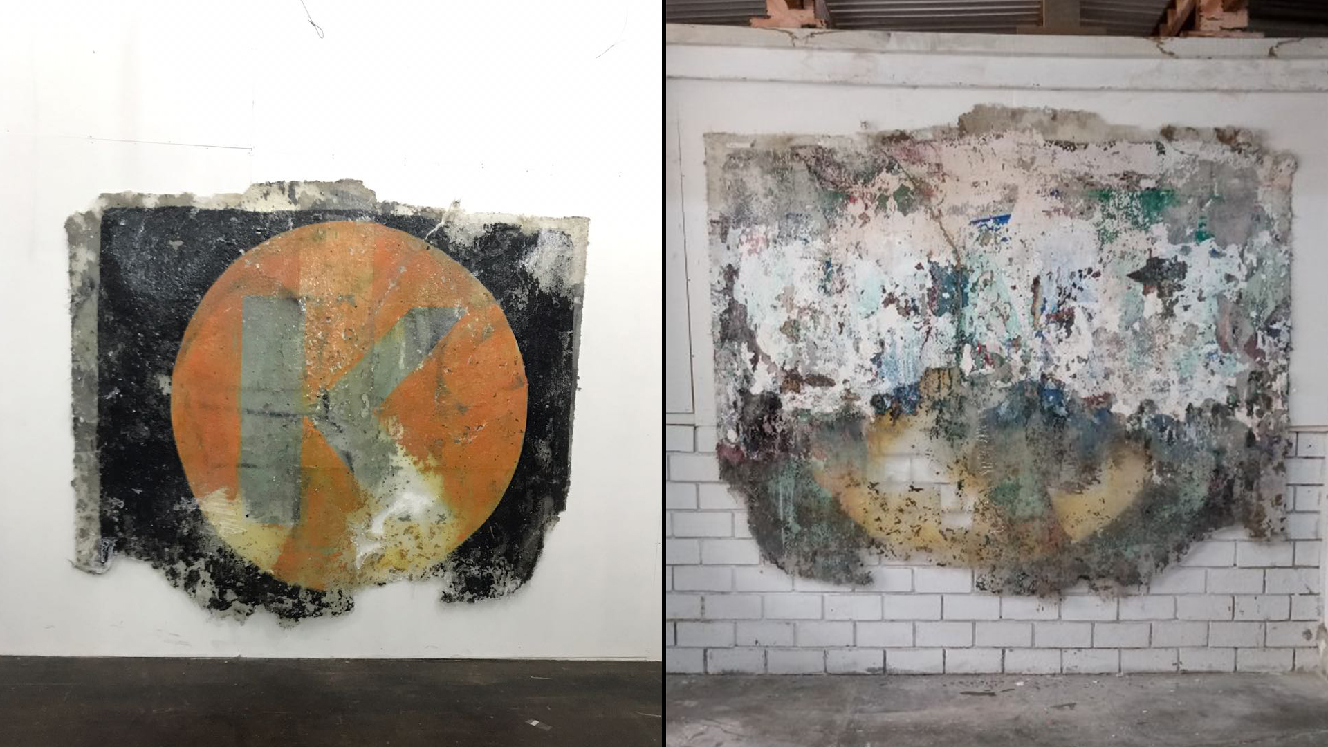 Frente y contrafrente de la K de Keiko Fujimorio, de José Carlos Martinat (248 x 212 cm) 2017