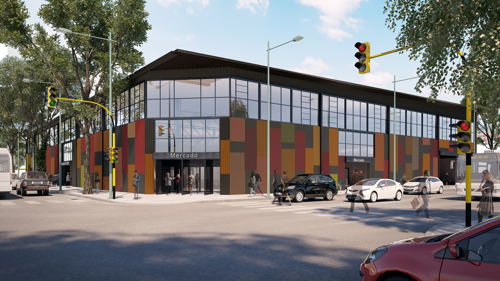 Así será la fachada del mercado que funcionará en el Barrio 31
