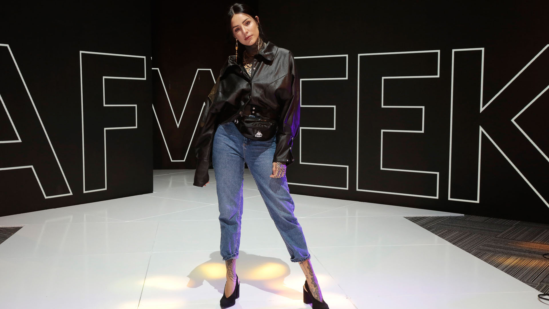 Candelaria Tinelli en el desfile en el Centro de Convenciones de Buenos Aires (CEC)