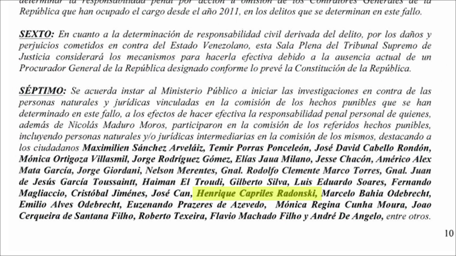 El TSJ en el exilio pidió investigar a Henrique Capriles