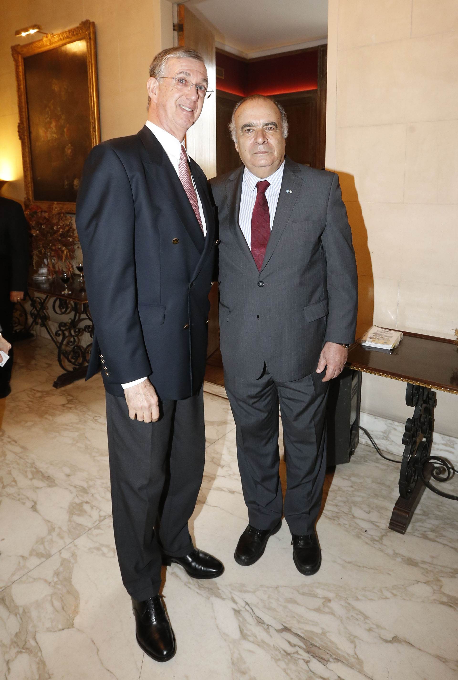 Sérgio França Danese, embajador de Brasil en la Argentina, junto al embajador Héctor Lescano Fraschini