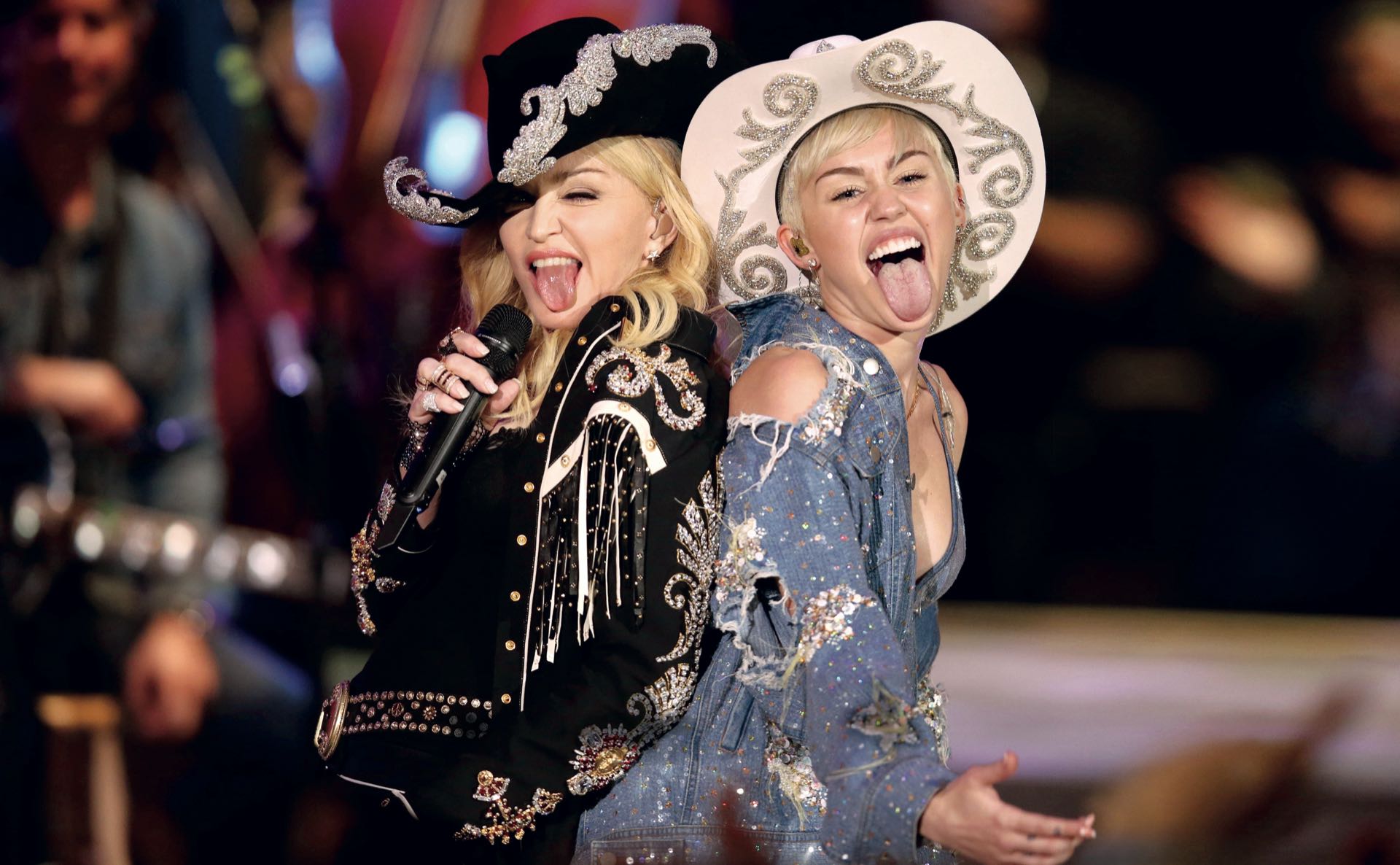 Madonna junto a Miley Cyrus.