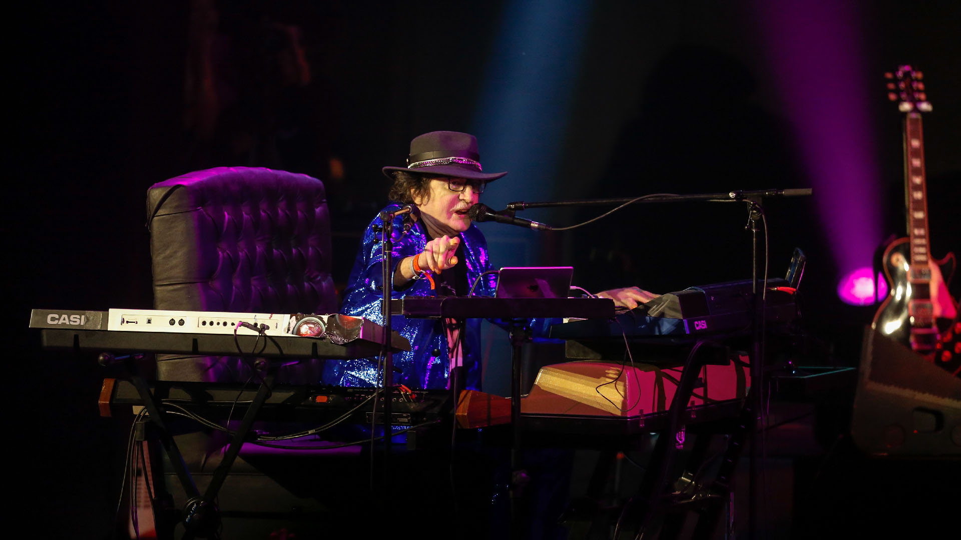 Charly García, durante un show de La Torre de Tesla (Nicolás Aboaf)
