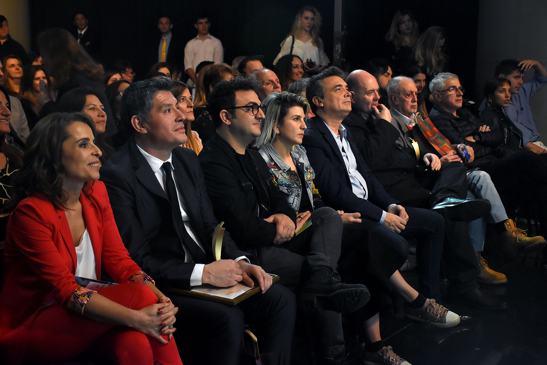 La primera fila durante la ceremonia de entrega de premios