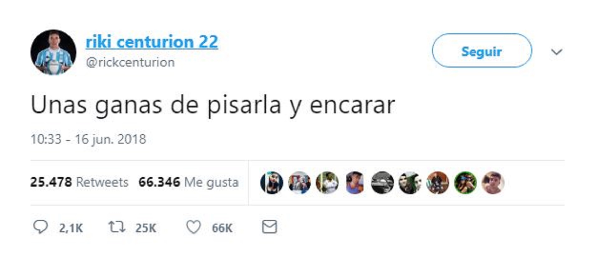 El tuit de Centurión en pleno empate ante Islandia en el Mundial