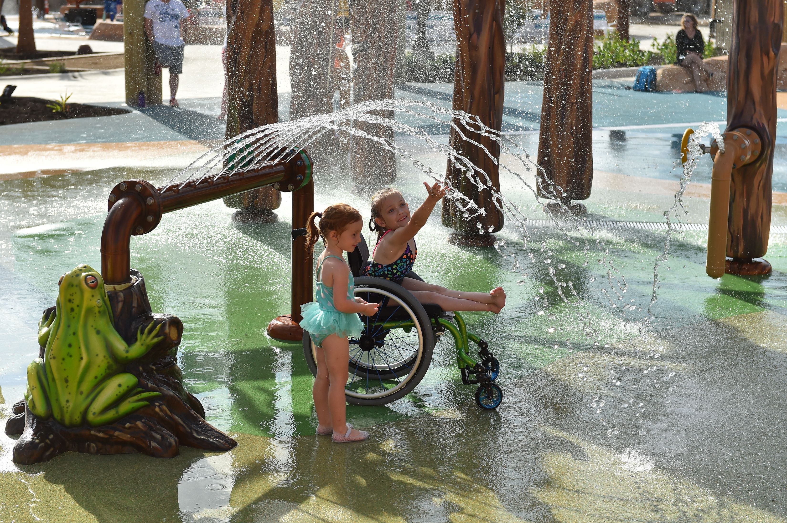 Morgan’s Inspiration Island es un parque acuático para niños discapacitados. (Robin Jerstad/Jerstad Photographics)