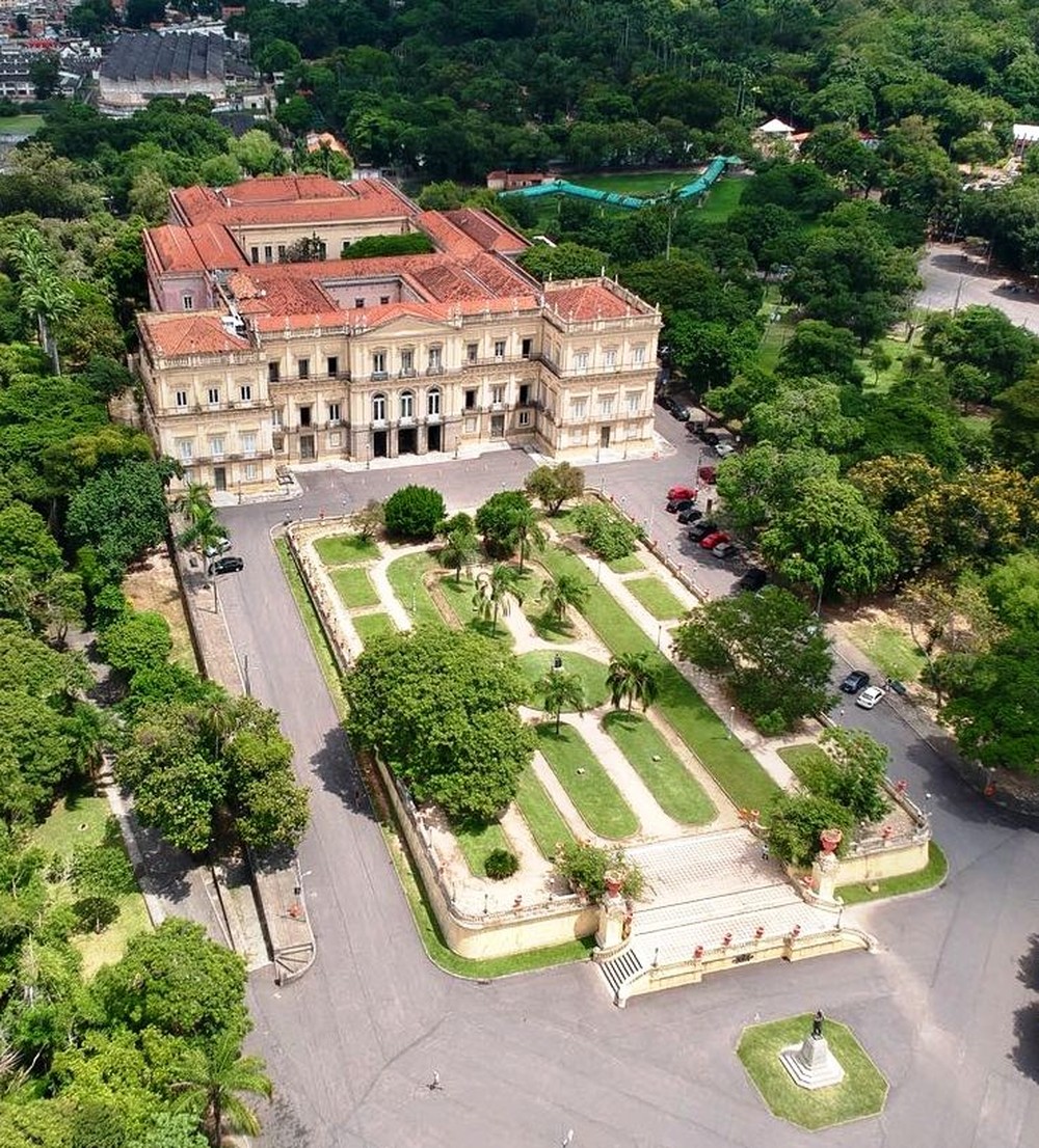 Vista aérea del museo antes del incendio (Museo Nacional Rio de Janeiro)