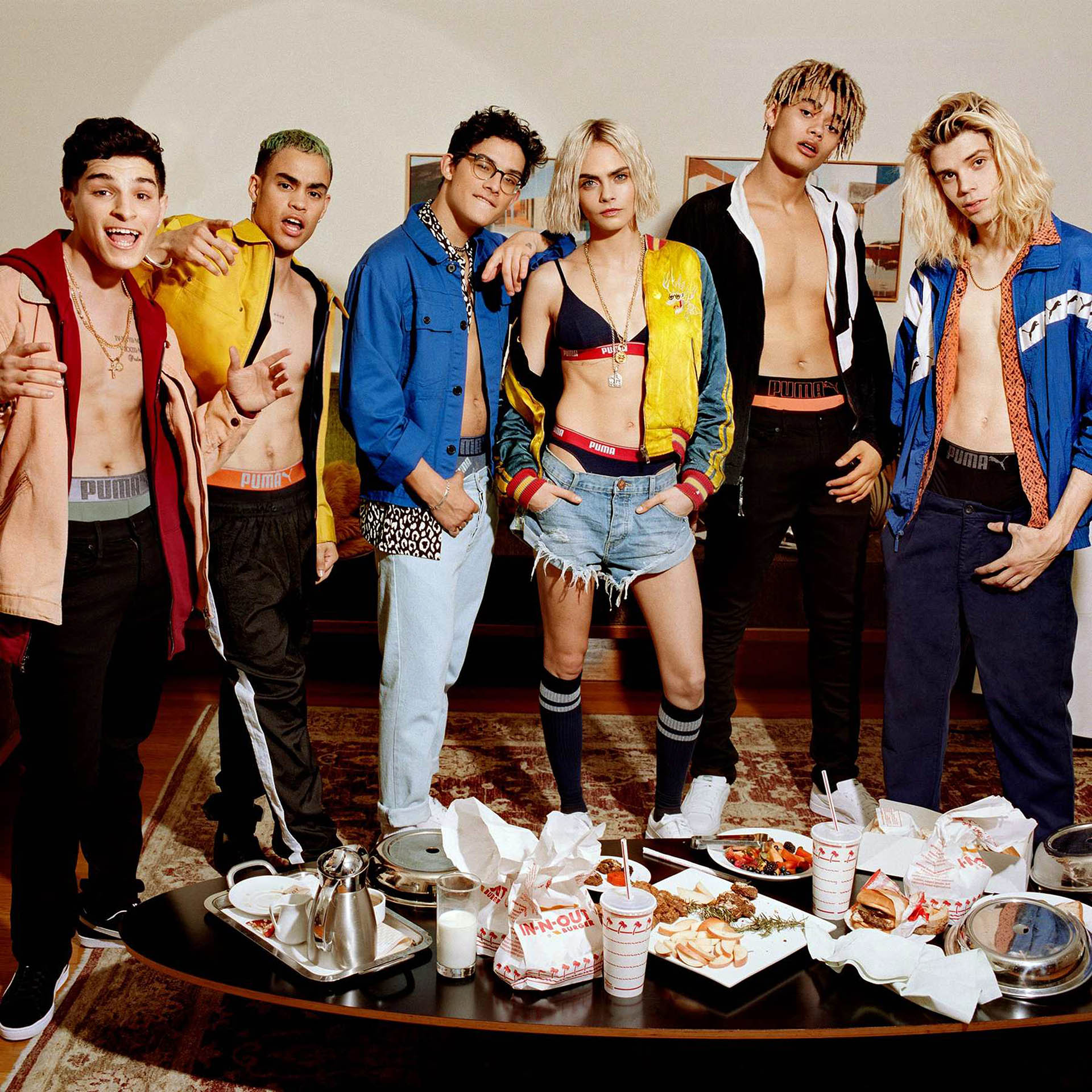 En la campaña también participaron los integrantes de la banda PrettyMuch, quienes posaron con la colección masculina de la marca deportiva (Best Image/The Grosby Group)