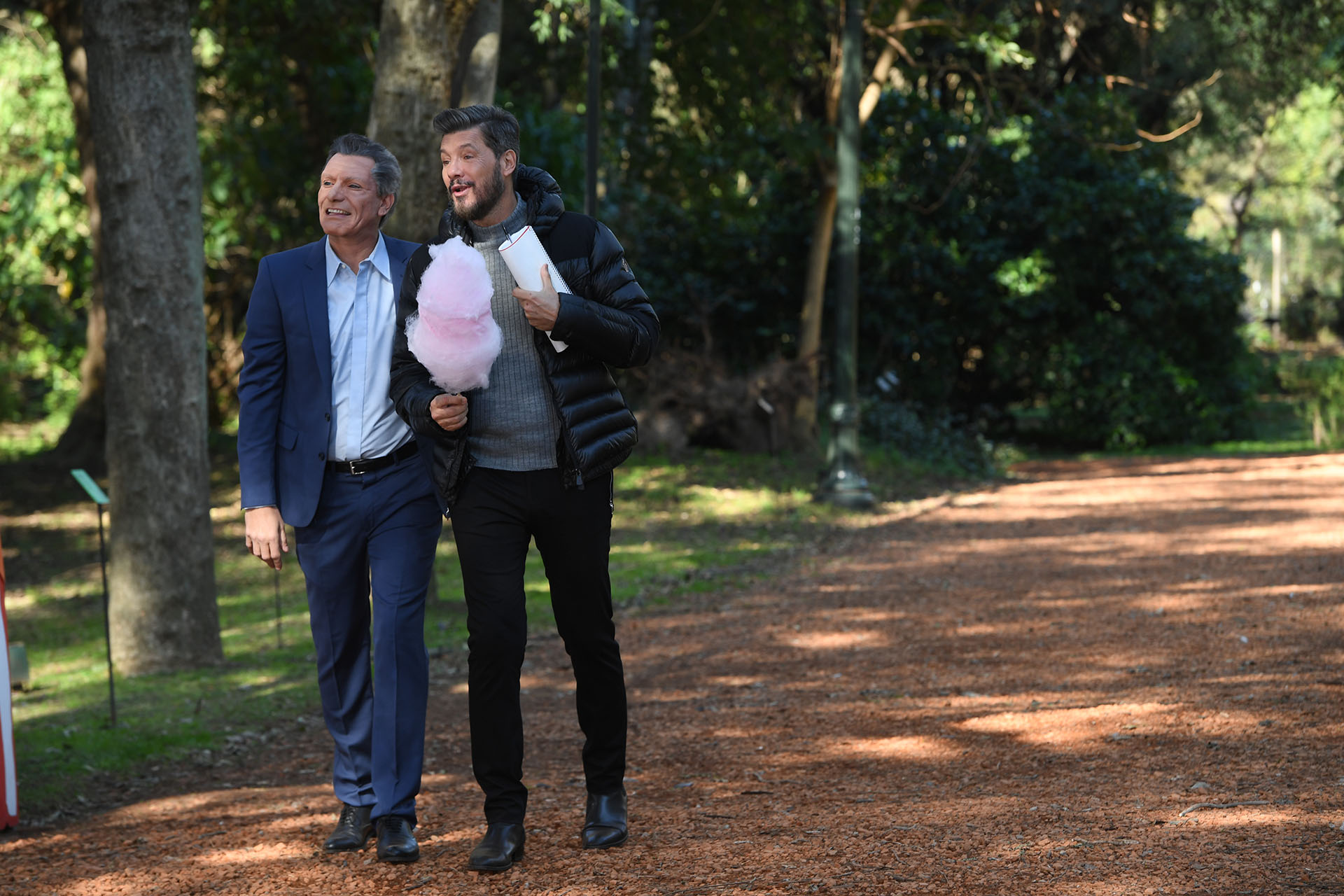 Marcelo Tinelli con Mauricio Macri, imitado por Martín Bossi