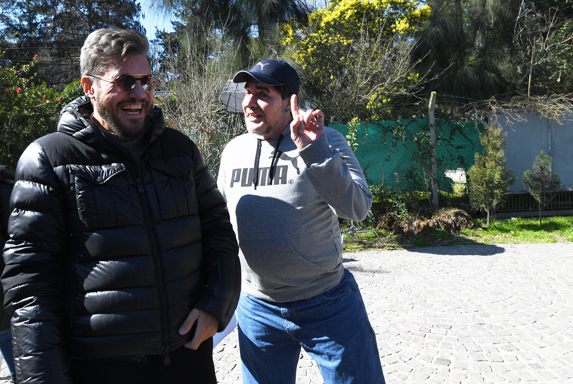 Marcelo Tinelli con Diego Maradona, imitado por Martín Bossi