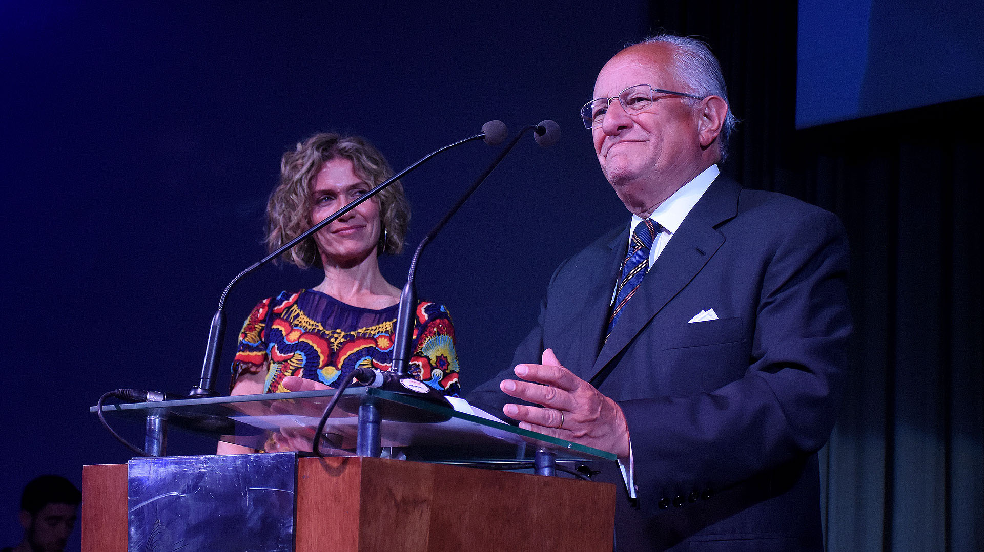Abel Albino, fundador y presidente de la Fundación CONIN Argentina, durante su discurso en la cena por los 25 años de esa entidad