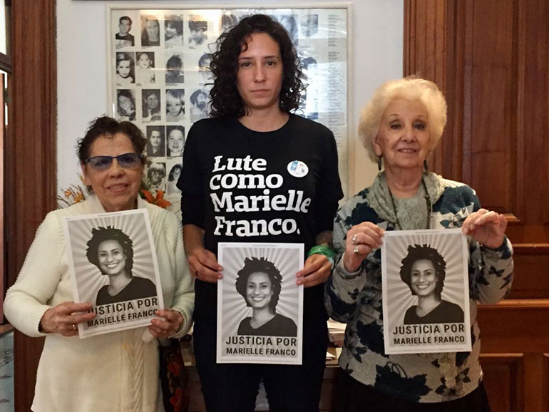 Mónica junto a Estela de Carlotto, en una reunión privada realizada el jueves