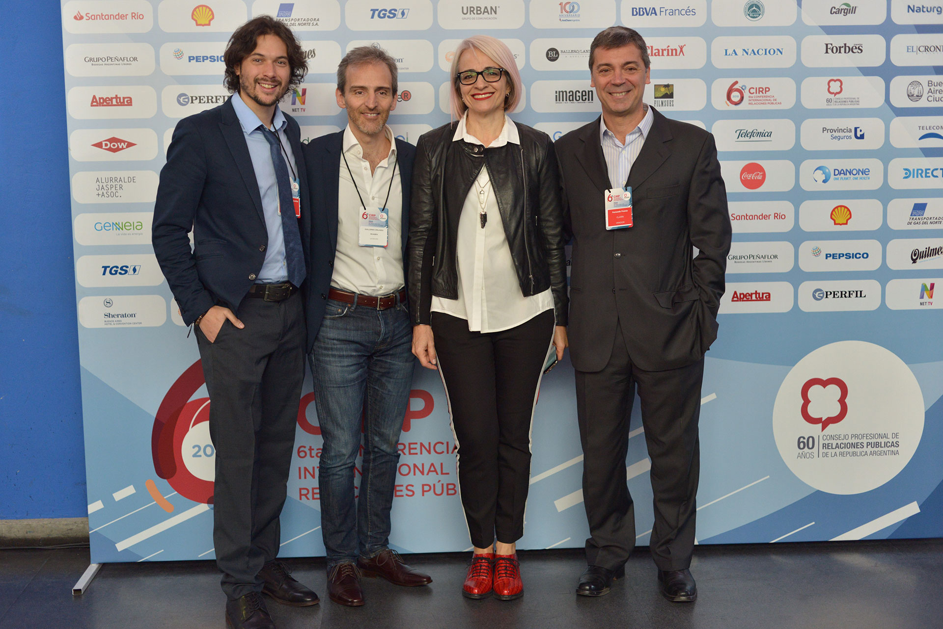 Agustino Fontevecchia (Director Ejecutivo y Digital de Perfil), Guillermo Rivaben (General Manager de La Nación), Adriana Amado Suárez (periodista), Fernando Fronza (CEO de Clarín)