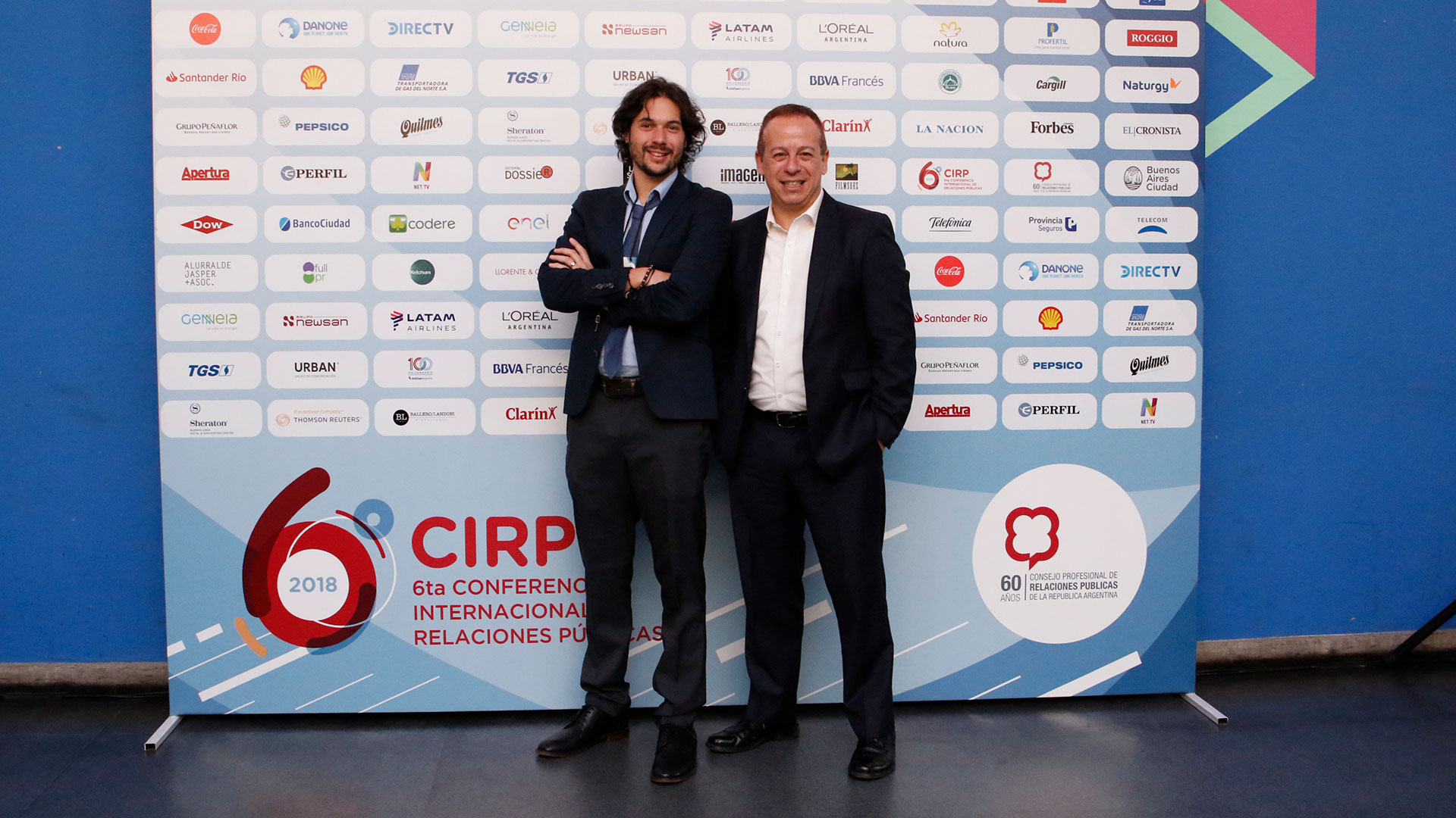 Agustino Fontevecchia (Director Ejecutivo y Digital de Perfil) y Martin Etchever (Gerente de Relaciones Institucionales de Clarín)