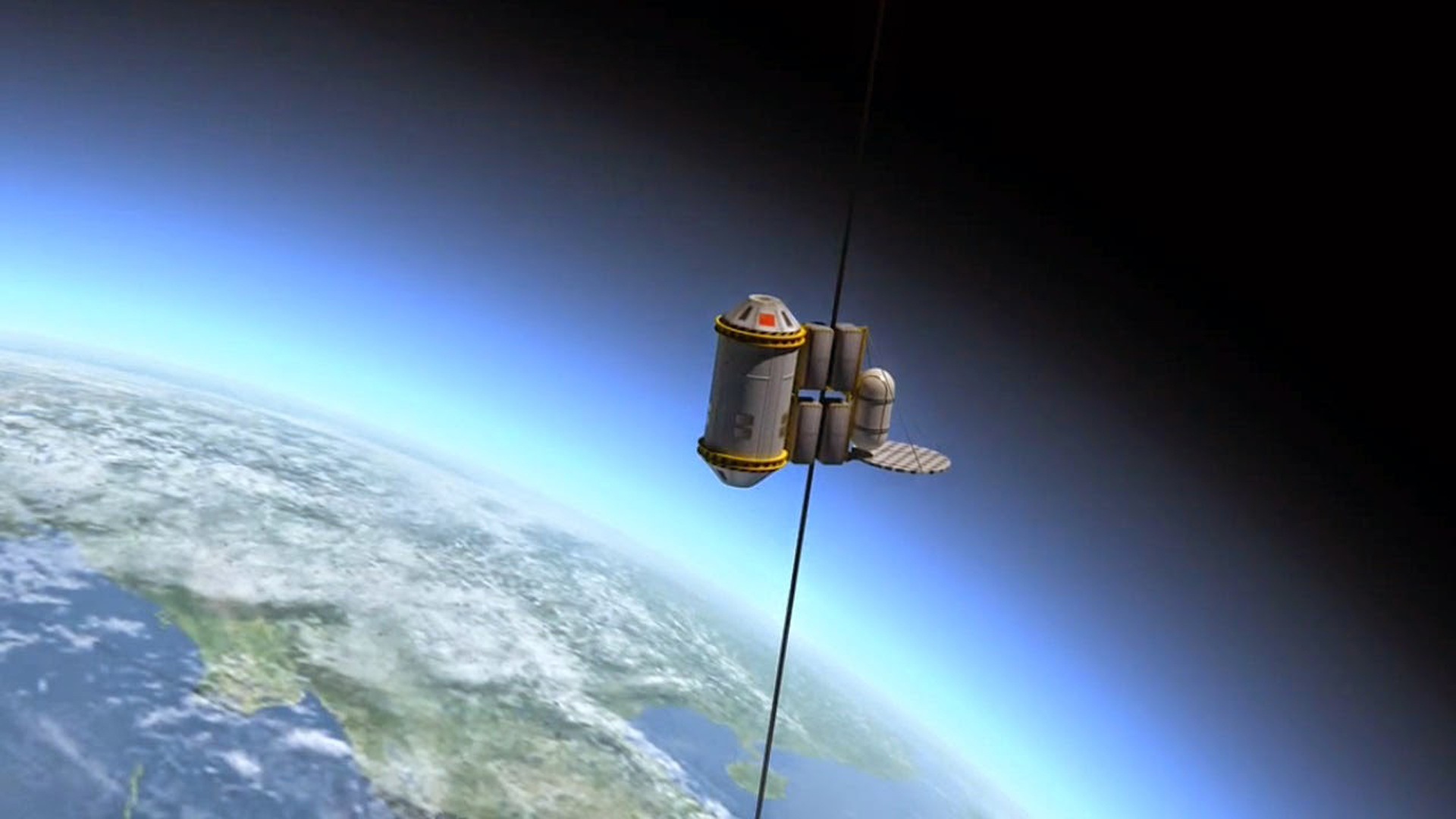 Esta prueba es la primera que explora el movimiento de un contenedor en un cable en el espacio