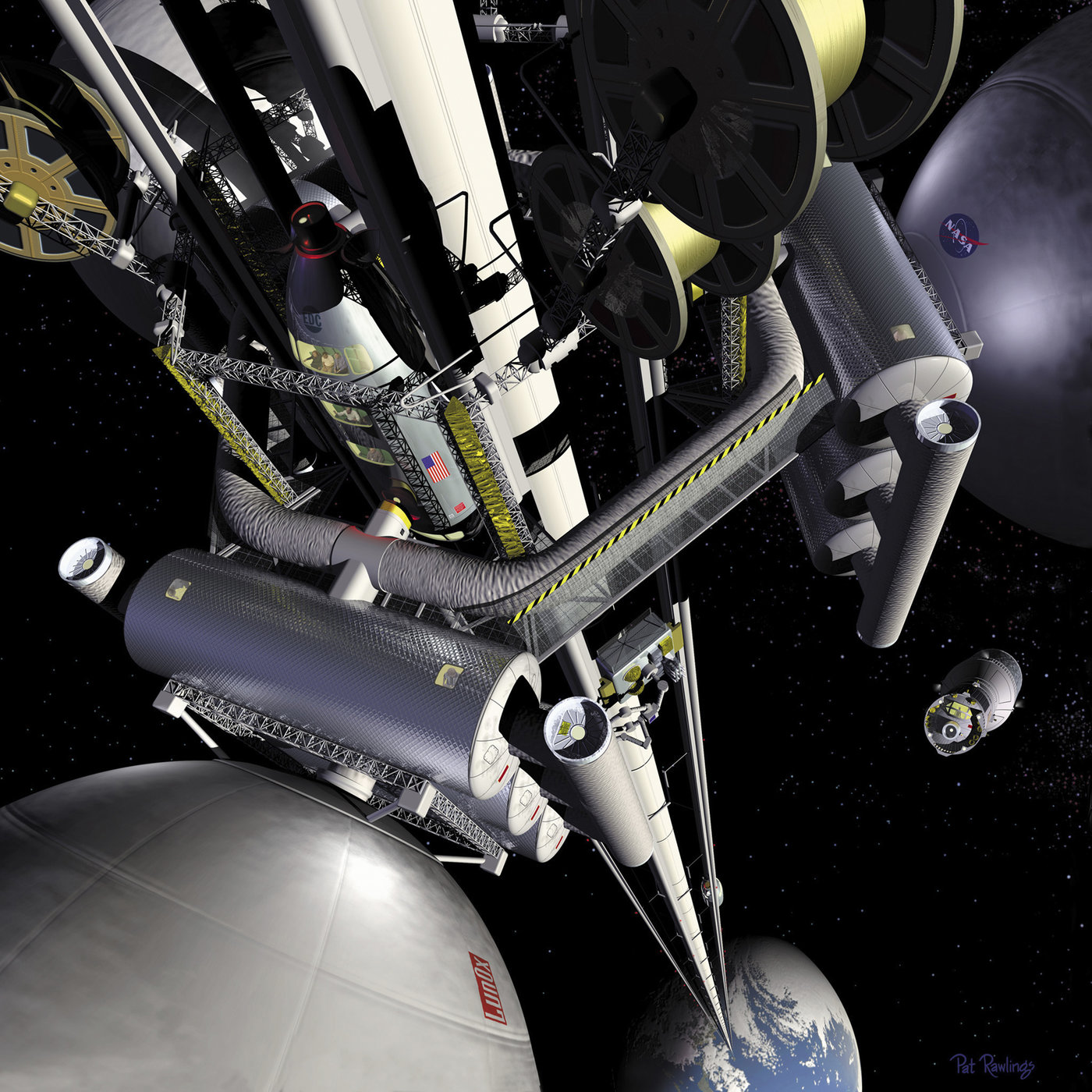 La NASA sigue de cerca este proyecto japonés y también difunde imágenes de su propio ascensor espacial