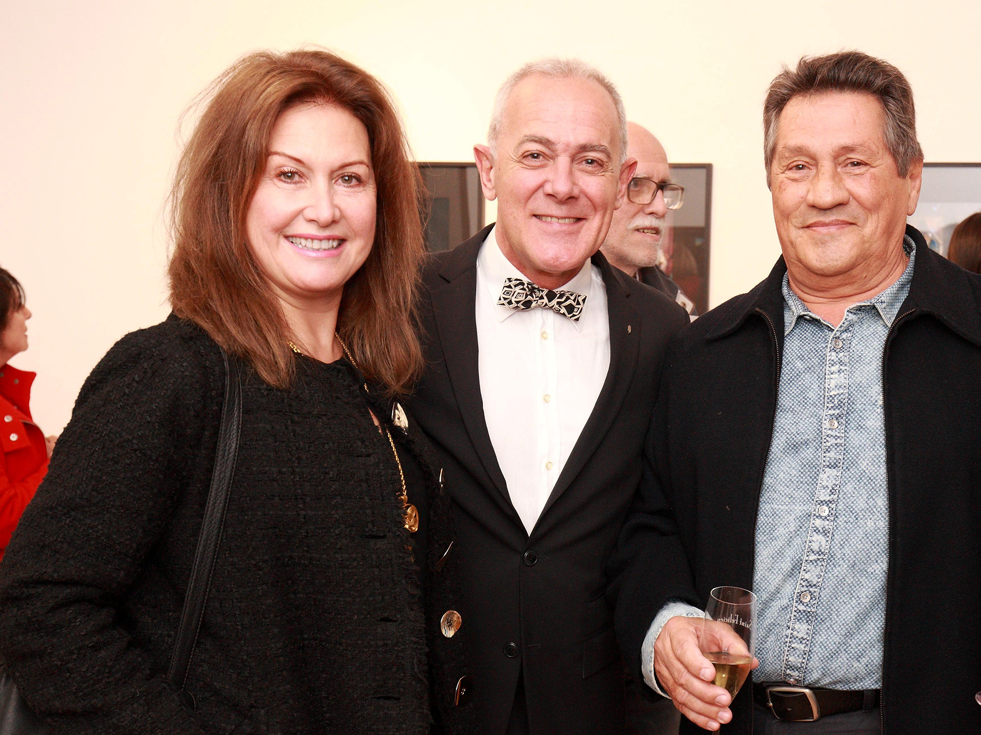 Lili Monsegou, Martin Wullich y el coleccionista de arte Pablo Birger /// Fotos: Gentileza Martin Wullich