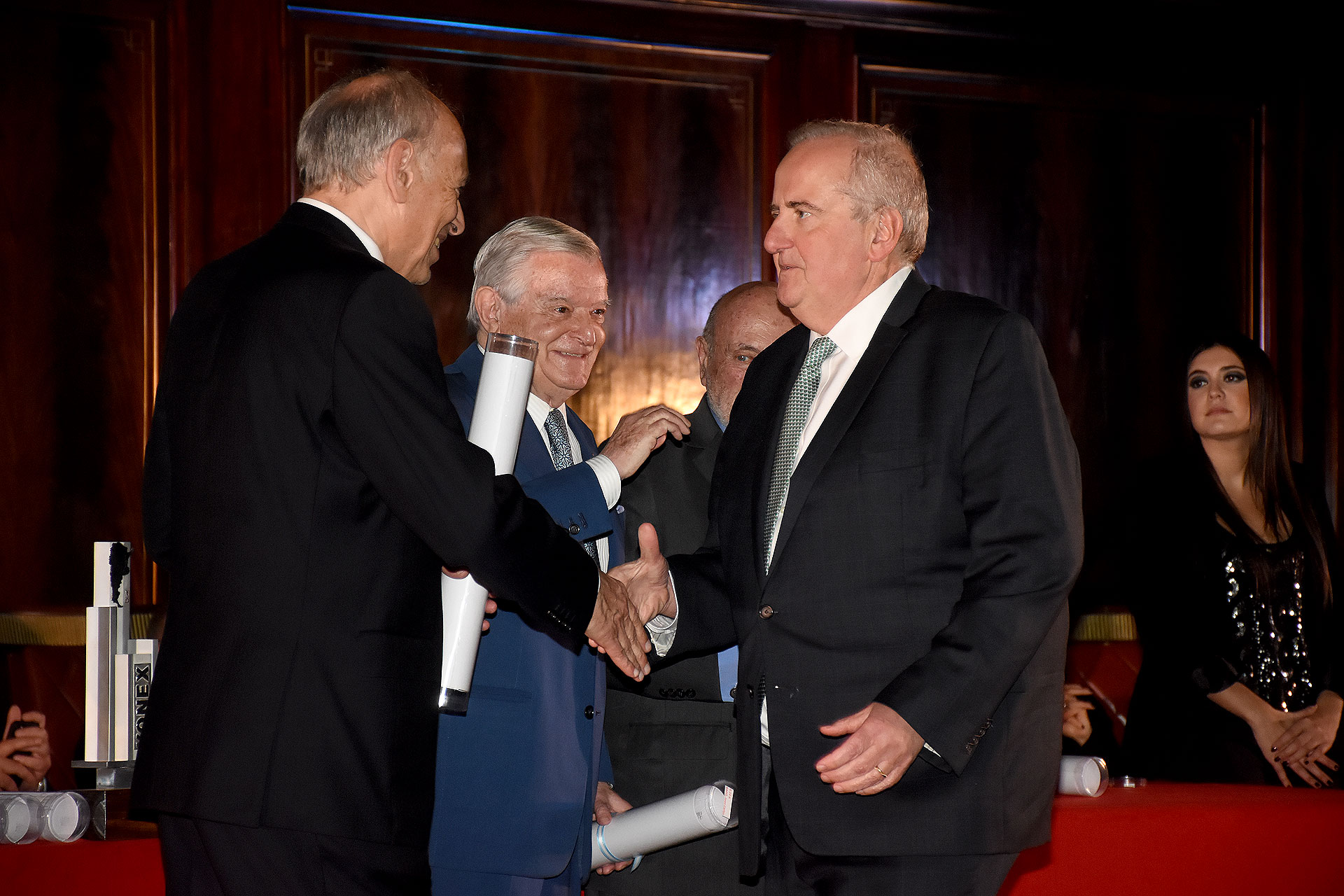 Luis Ovsejevich junto a Juan Carlos Bagó y Luis Pagani