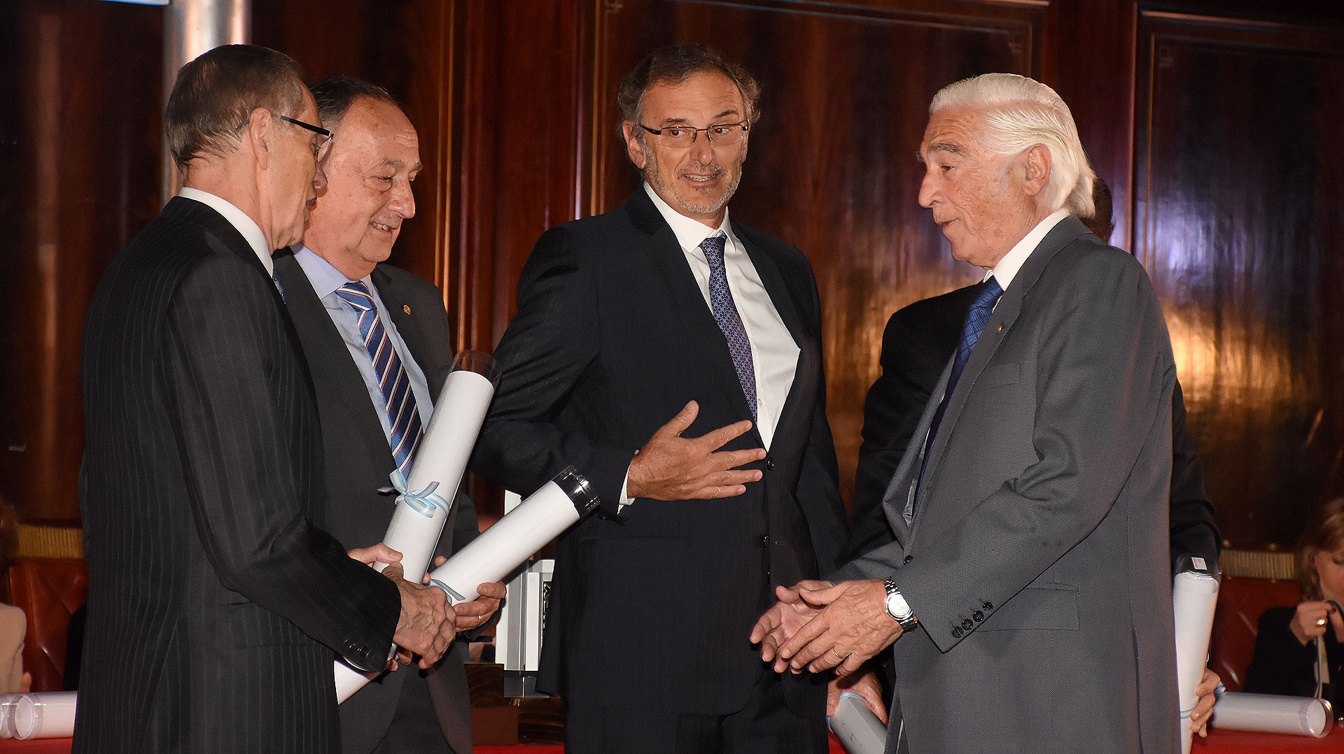 Adalberto Rodríguez Giavarini junto a Miguel Acevedo, Claudio Cesario y Luciano Miguens