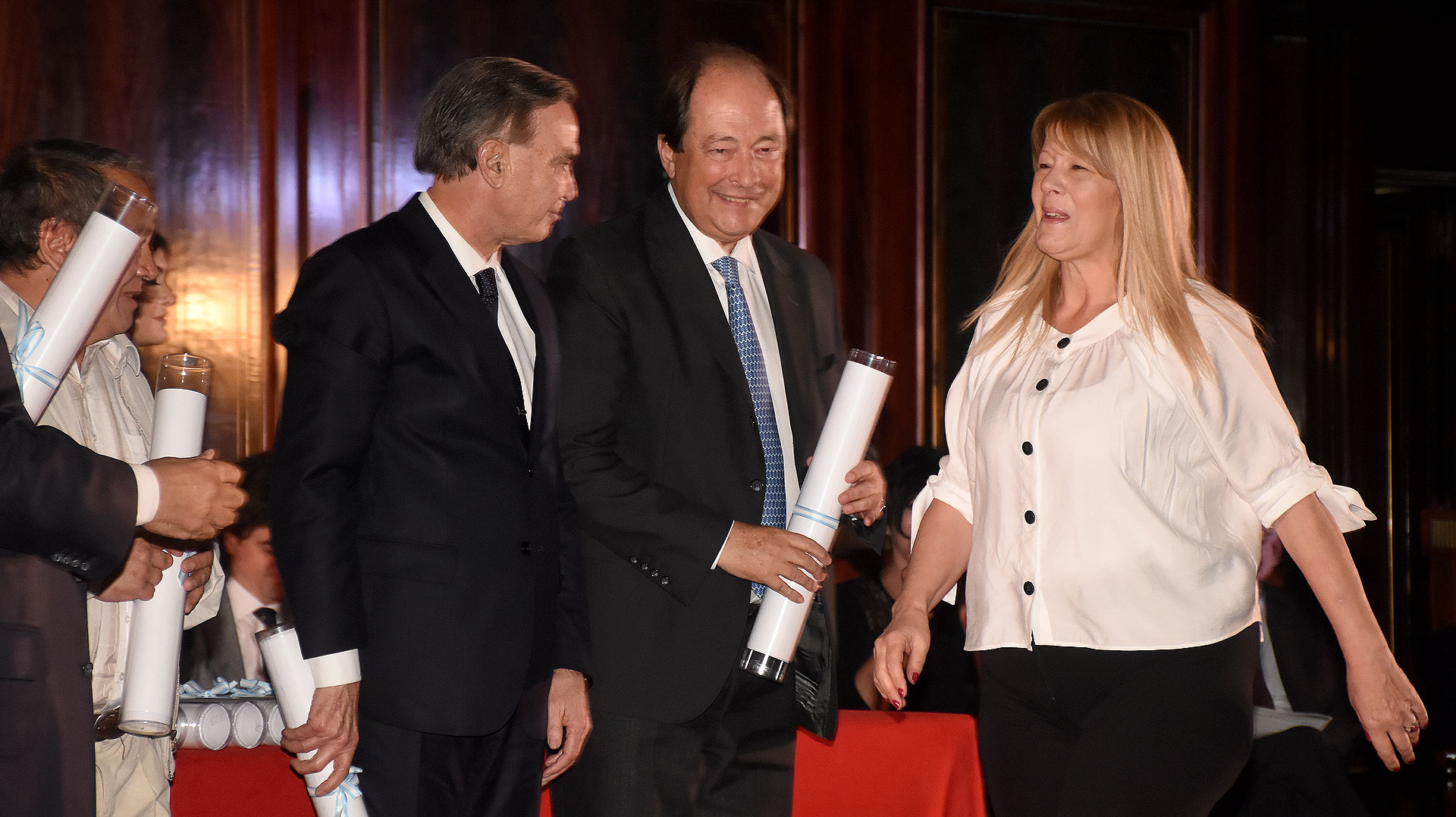 Miguel Ángel Pichetto, Ernesto Sanz y Margarita Stolbizer