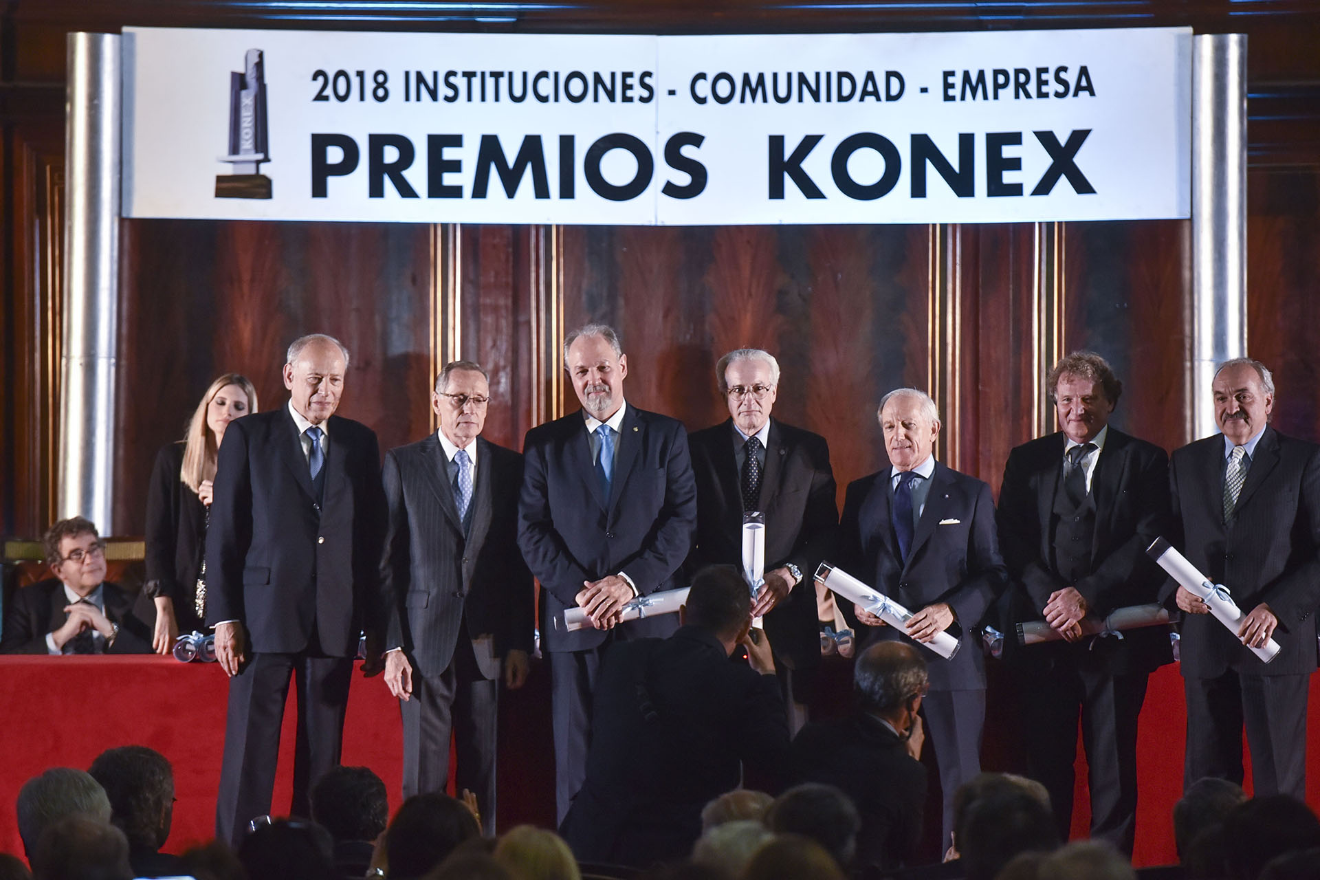 Diplomáticos: Ricardo Ernesto Lagorio, Eduardo Mallea, Rogelio Pfirter, Renato Carlos Sersale di Cerisano y Pedro Villagra Delgado
