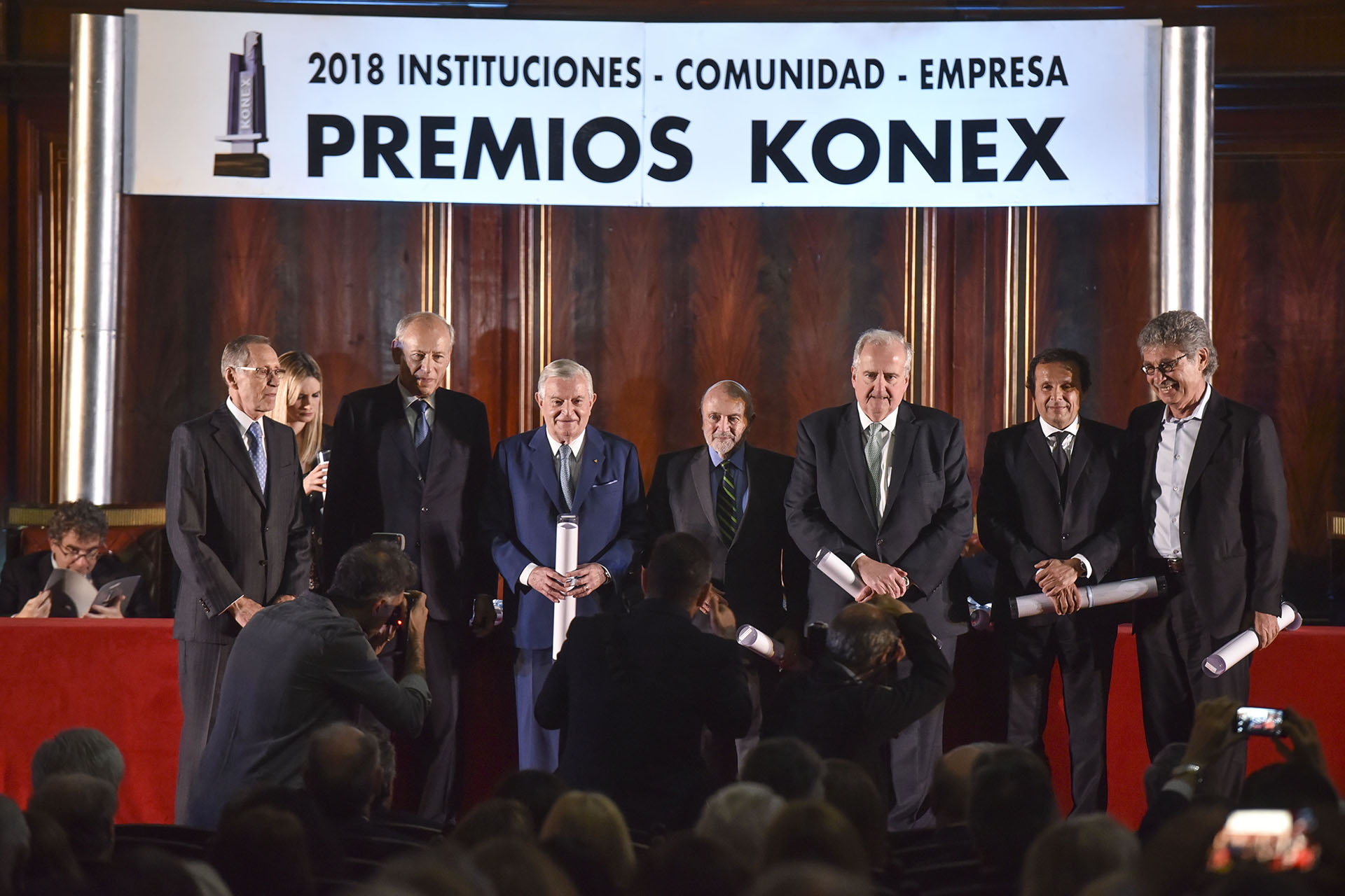 Empresarios de la Industria: Juan Carlos Bagó, Alberto Grimoldi, Luis Pagani, José Vicente Porta y Hugo Sigman
