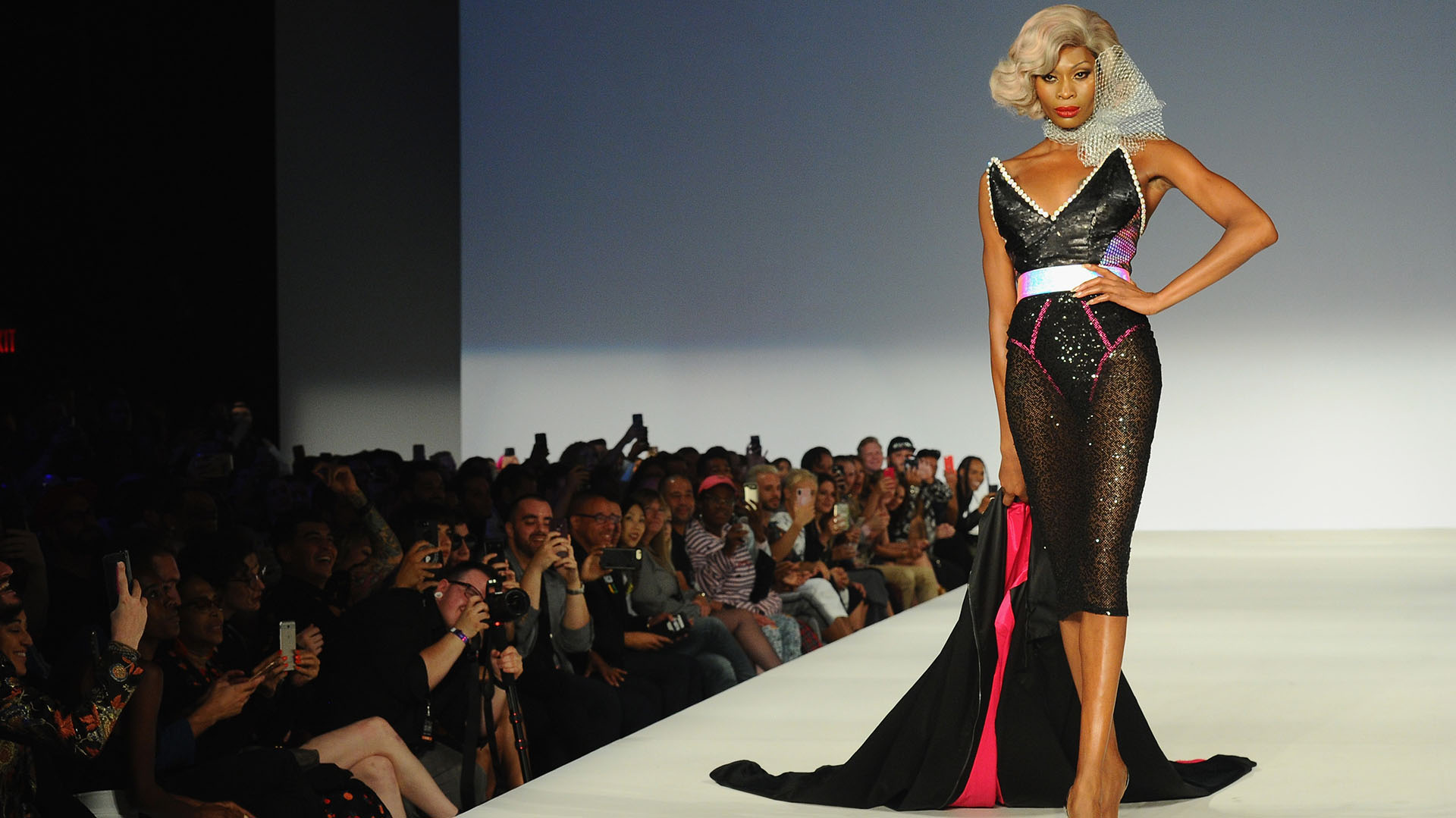 La actriz, modelo y escritora trans Dominique Jackson fue la gran musa del desfile de Marco Marco