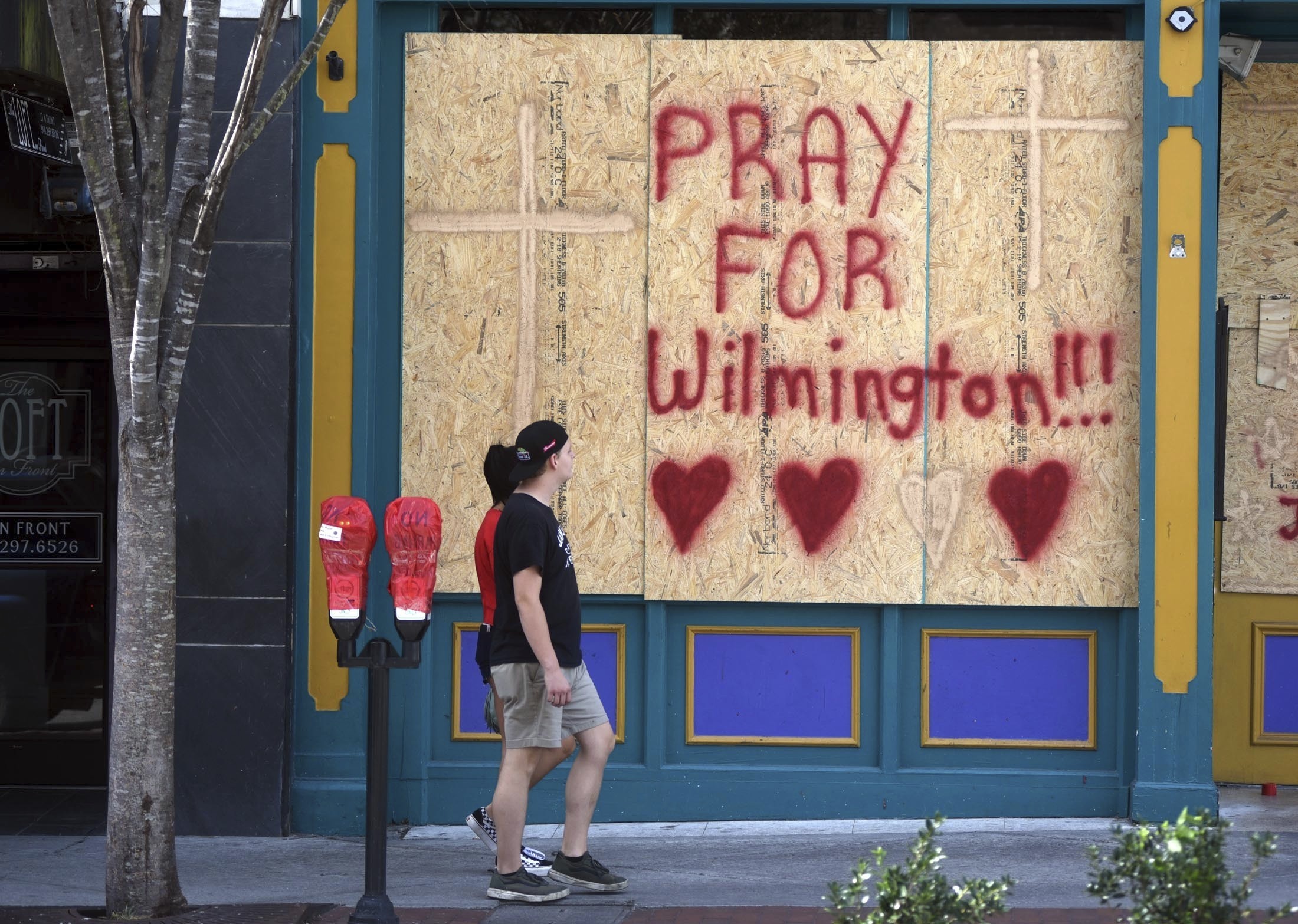 “¡Recen por Wilmington!”, señala uno de los mensajes. La localidad costera, en Carolina del Norte, será una de las primeras en recibir los embates de Florence