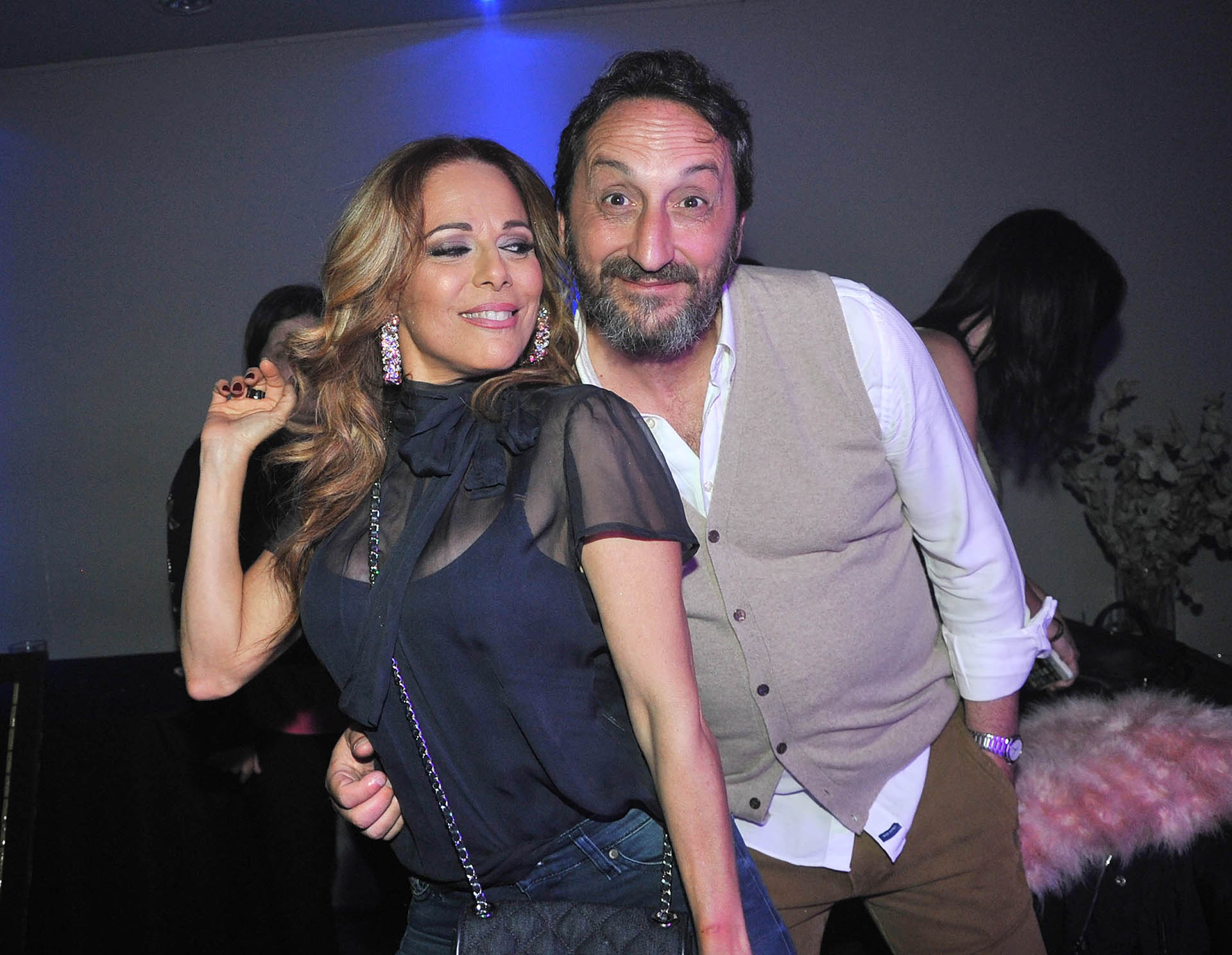 Iliana Calabró y su novio, “El Tano” Antonello Grandolfo