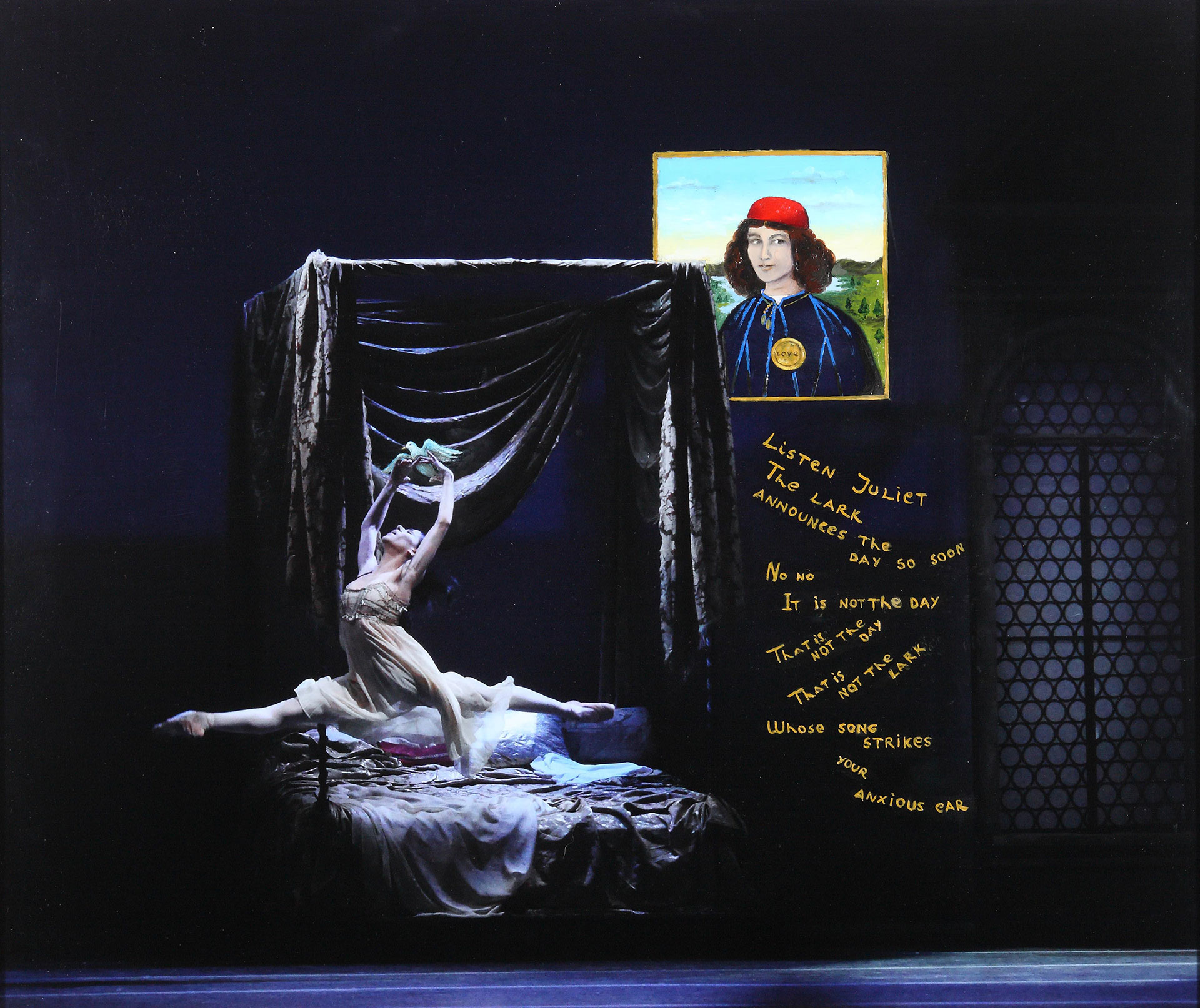 “…NO ES LA AURORA”: Paloma Herrera es Julieta. La paloma-alondra quiere volar. Y bailan laspalabras de Shakespeare, junto a Romeo desde un cuadro de Botticelli
