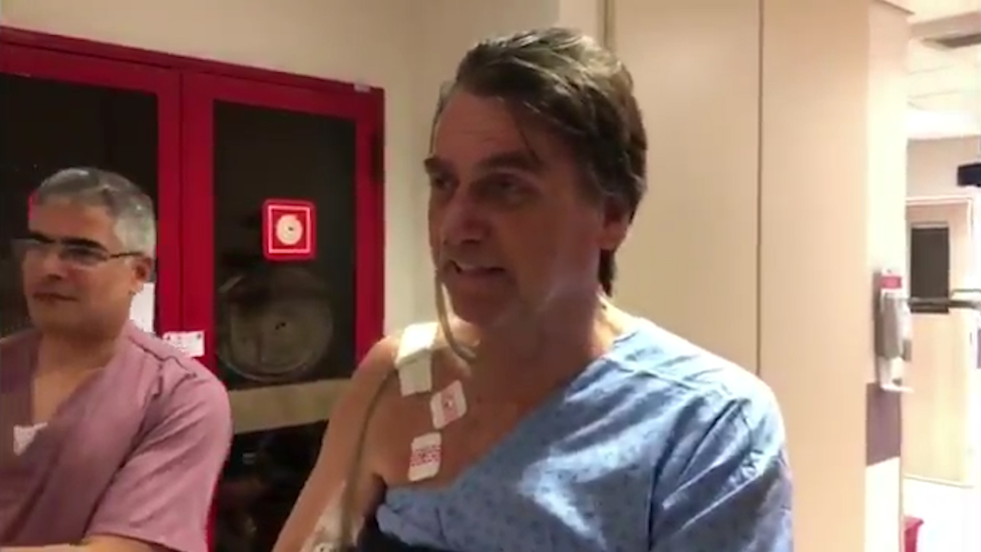 Jair Bolsonaro, durante su internación