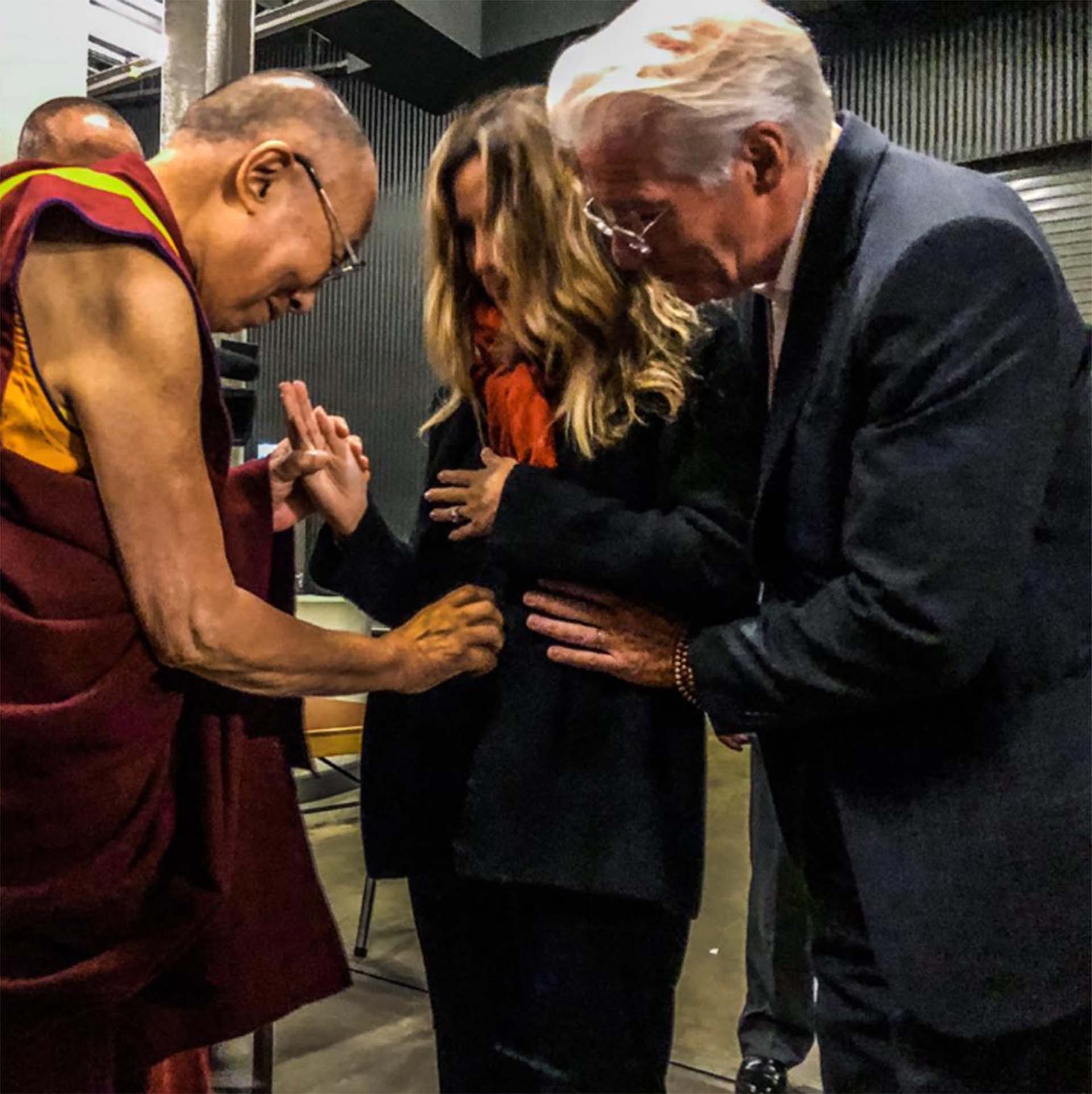 Alejandra Silva y Richard Gere recibieron la bendición del Dalai Lama