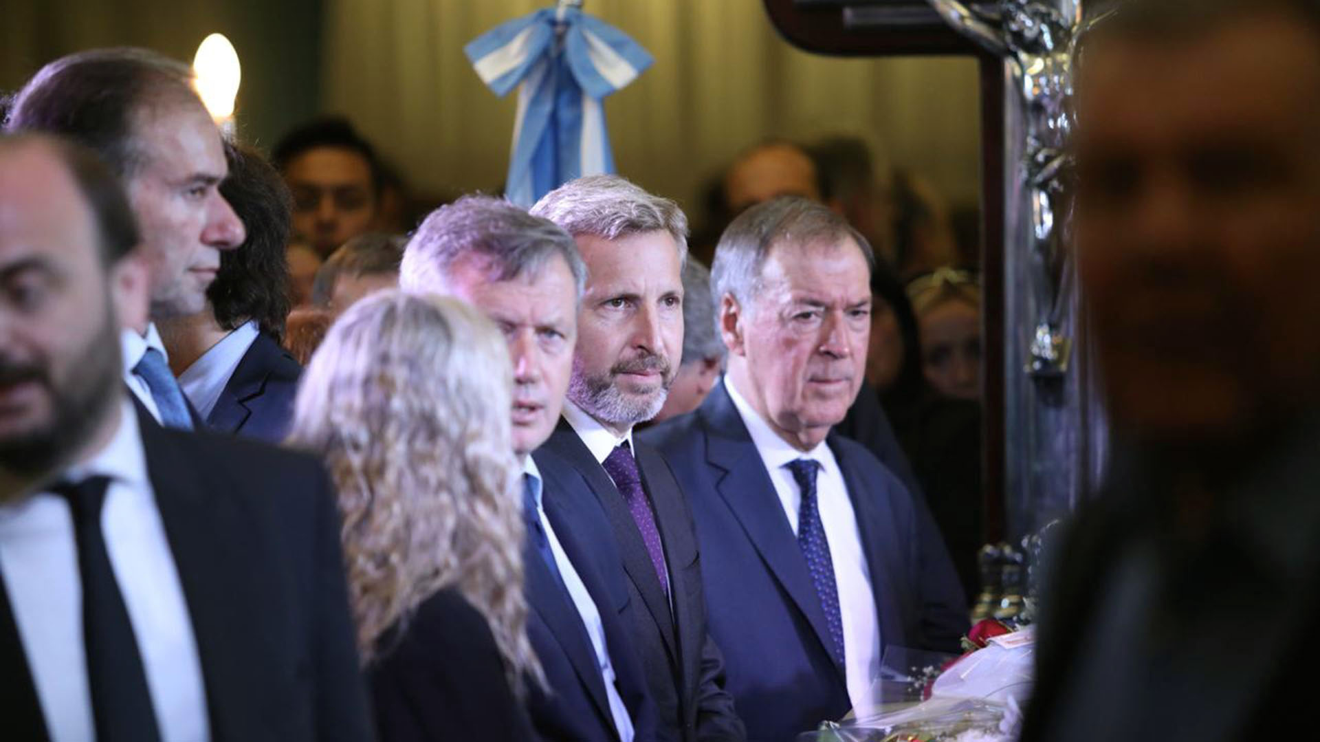 El ministro del Interior, Rogelio Frigerio, viajó en representación del presidente Mauricio Macri a los homenajes
