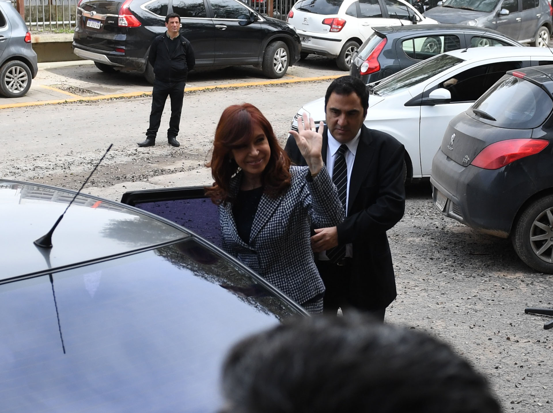Cristina Kirchner en uno de sus pasos por Comodoro Py (foto Maximiliano Luna)