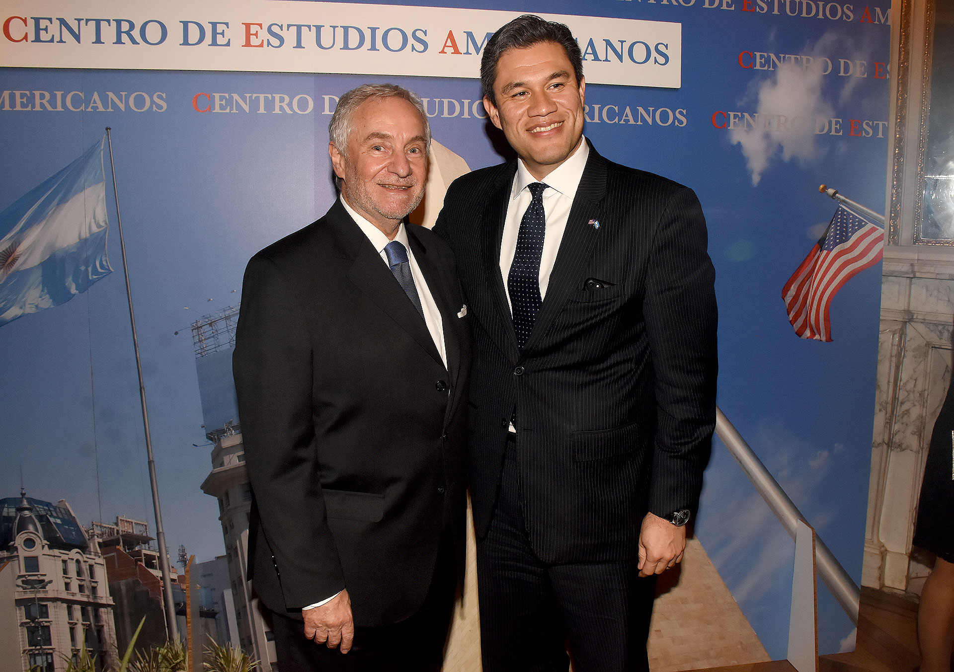 Luis Savino y Silvio González, consejero de Asuntos Públicos de la Embajada de los Estados Unidos en la Argentina