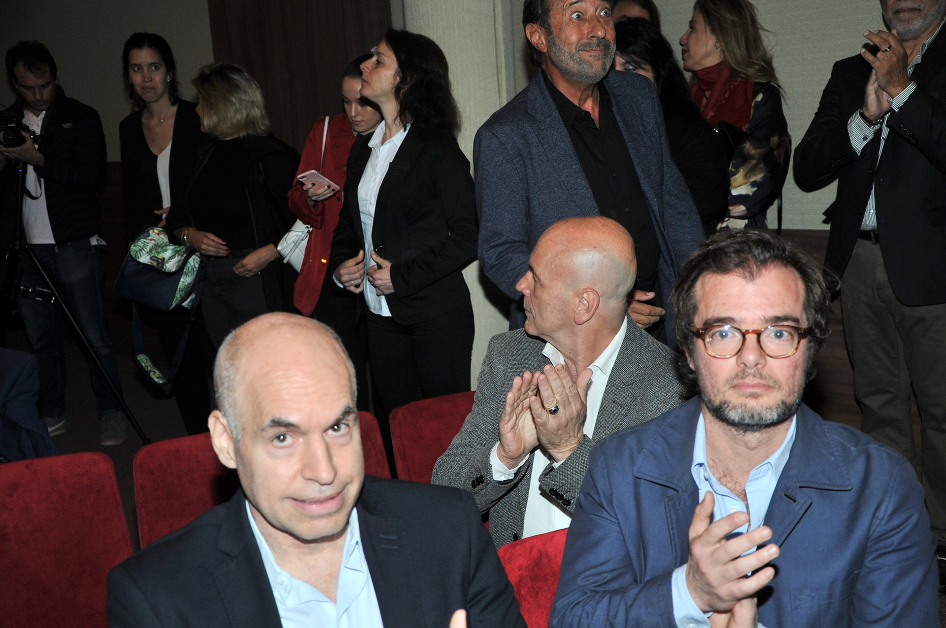 El jefe de Gobierno porteño, Horacio Rodríguez Larreta, junto a Enrique Avogadro, ministro de Cultura de la Ciudad