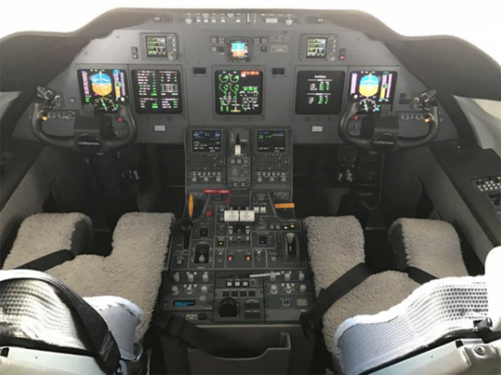 La cabina del avión
