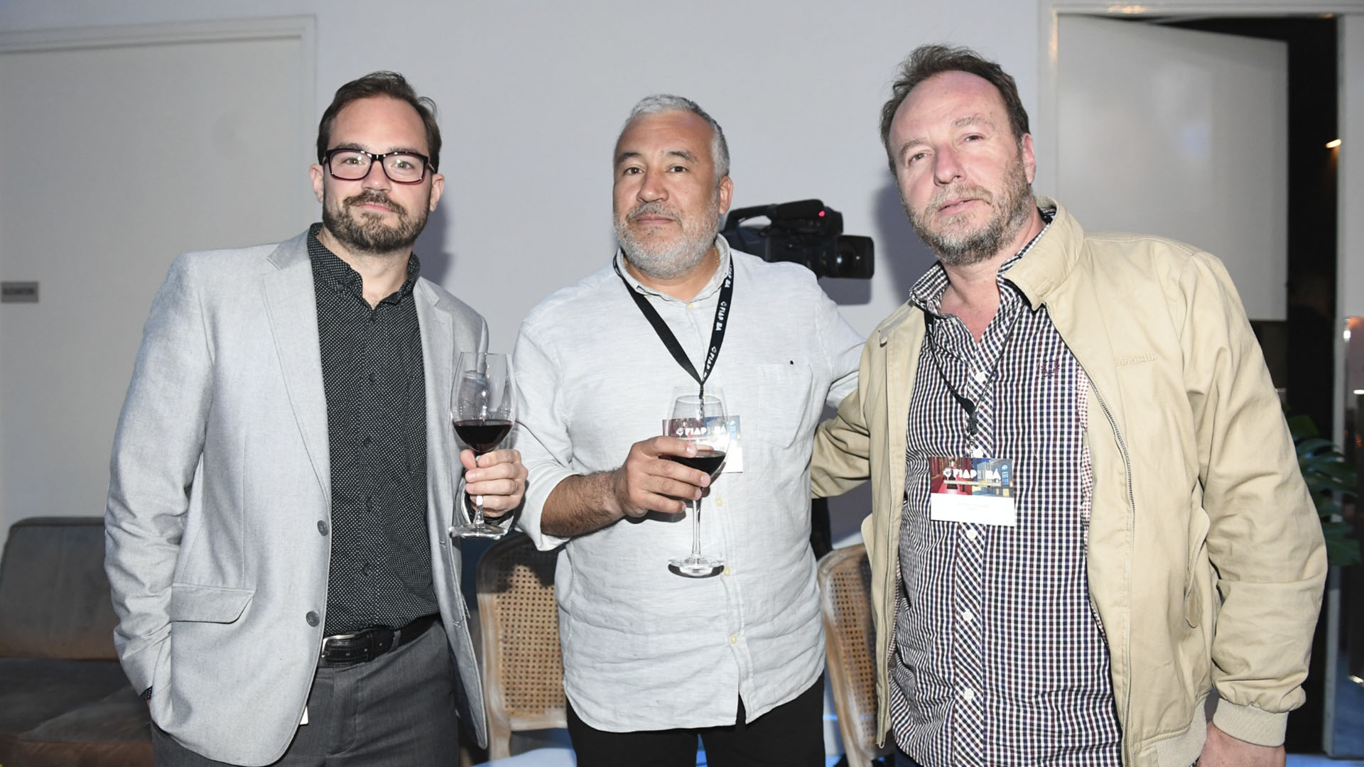 Marcelo Hermida (productora Sábado) Mariano Marin (empresa Dfilmco) y Claudio Córdoba, (productora Sábado)