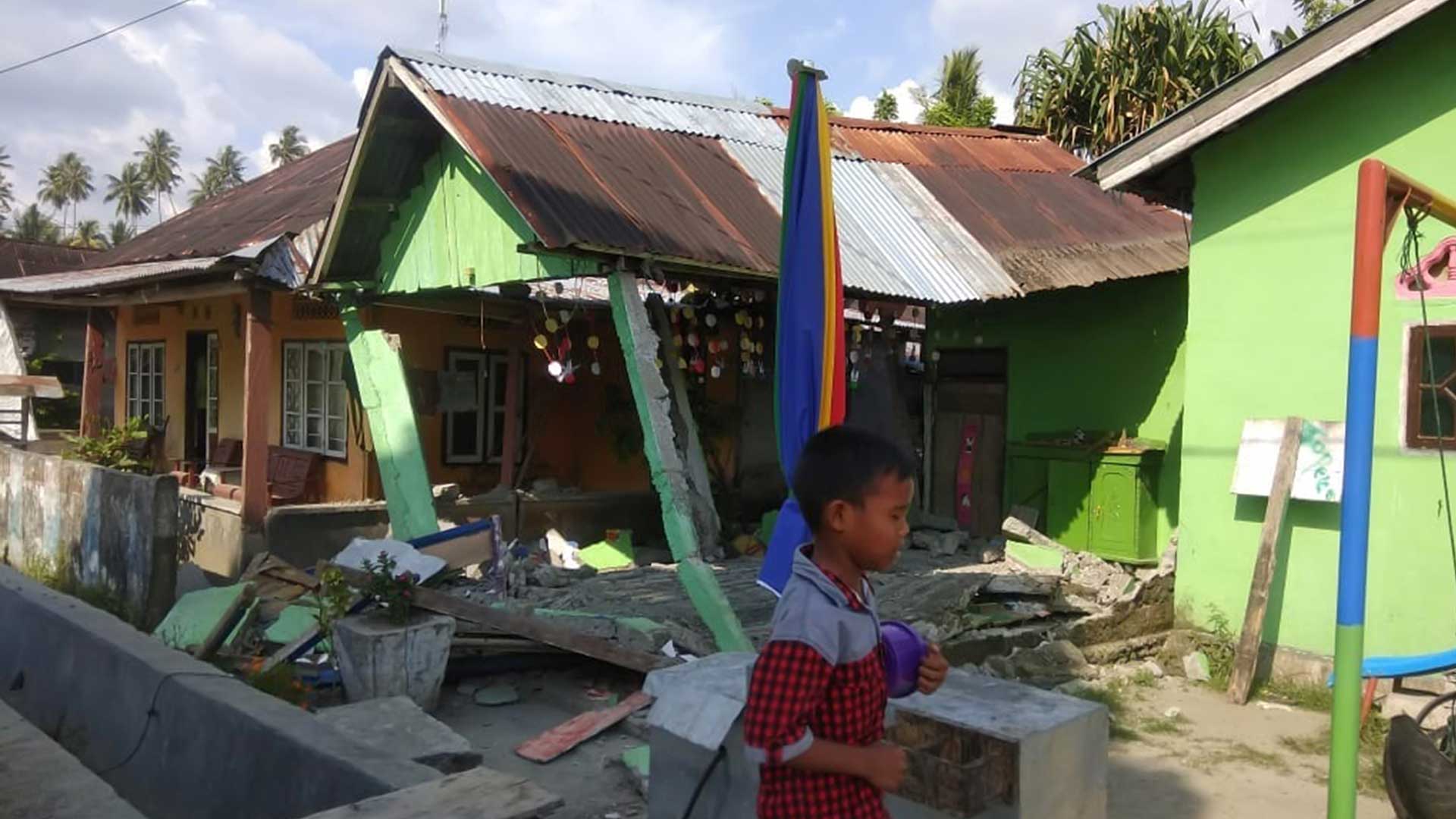 Una pequeña casa que quedó destruida (AFP)