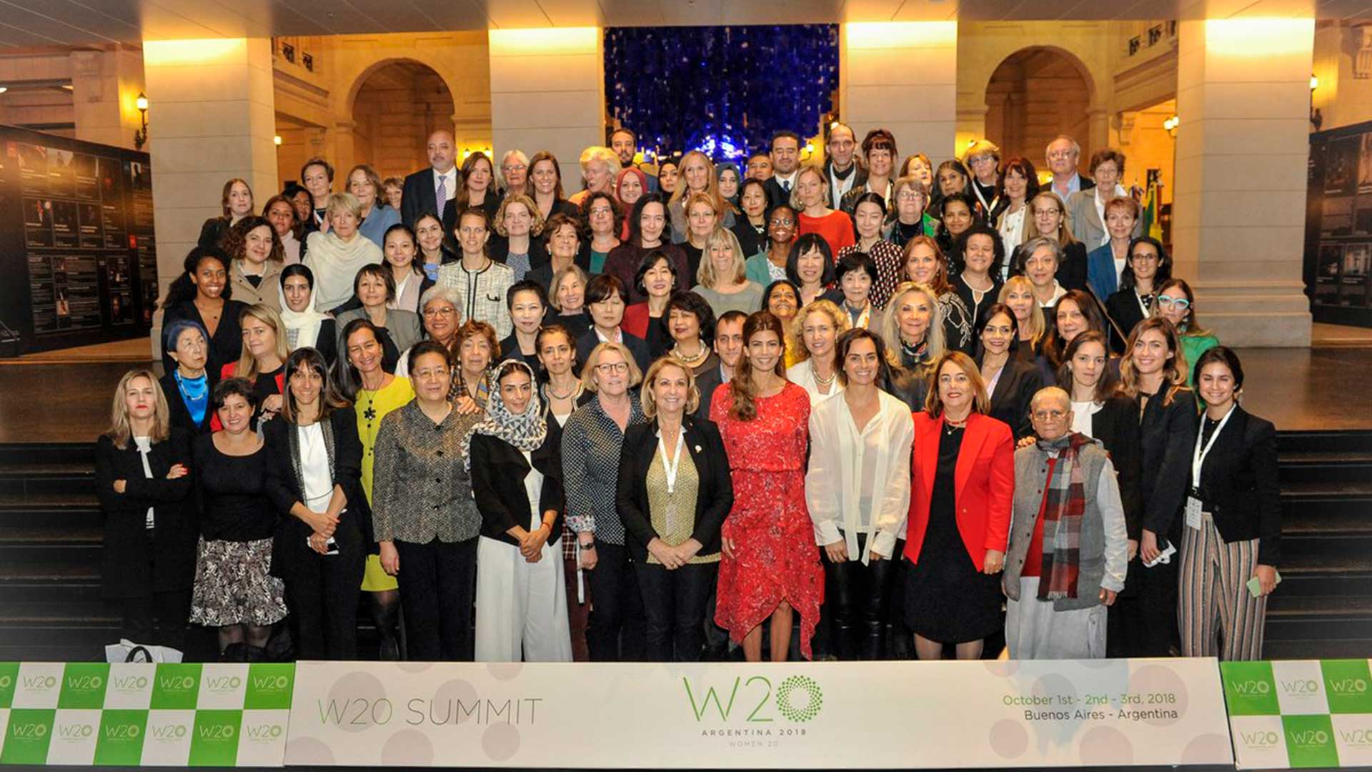 La primera dama Juliana Awada inauguró la cumbre del W20 en el CCK, el 1 de octubre de 2018